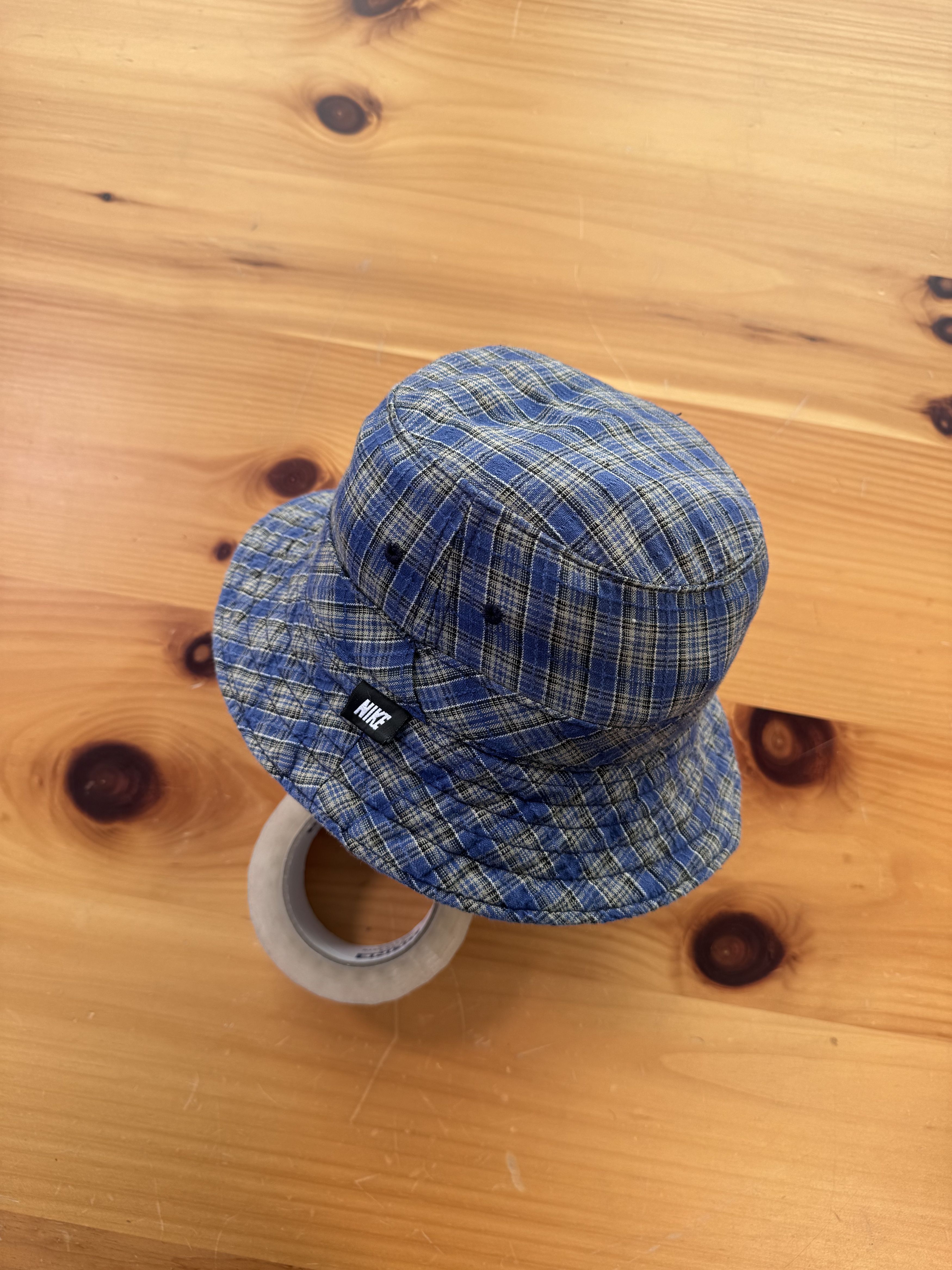 Nike Vintage 90's Nike Plaid Bucket Hat Size ONE SIZE - 5 Thumbnail