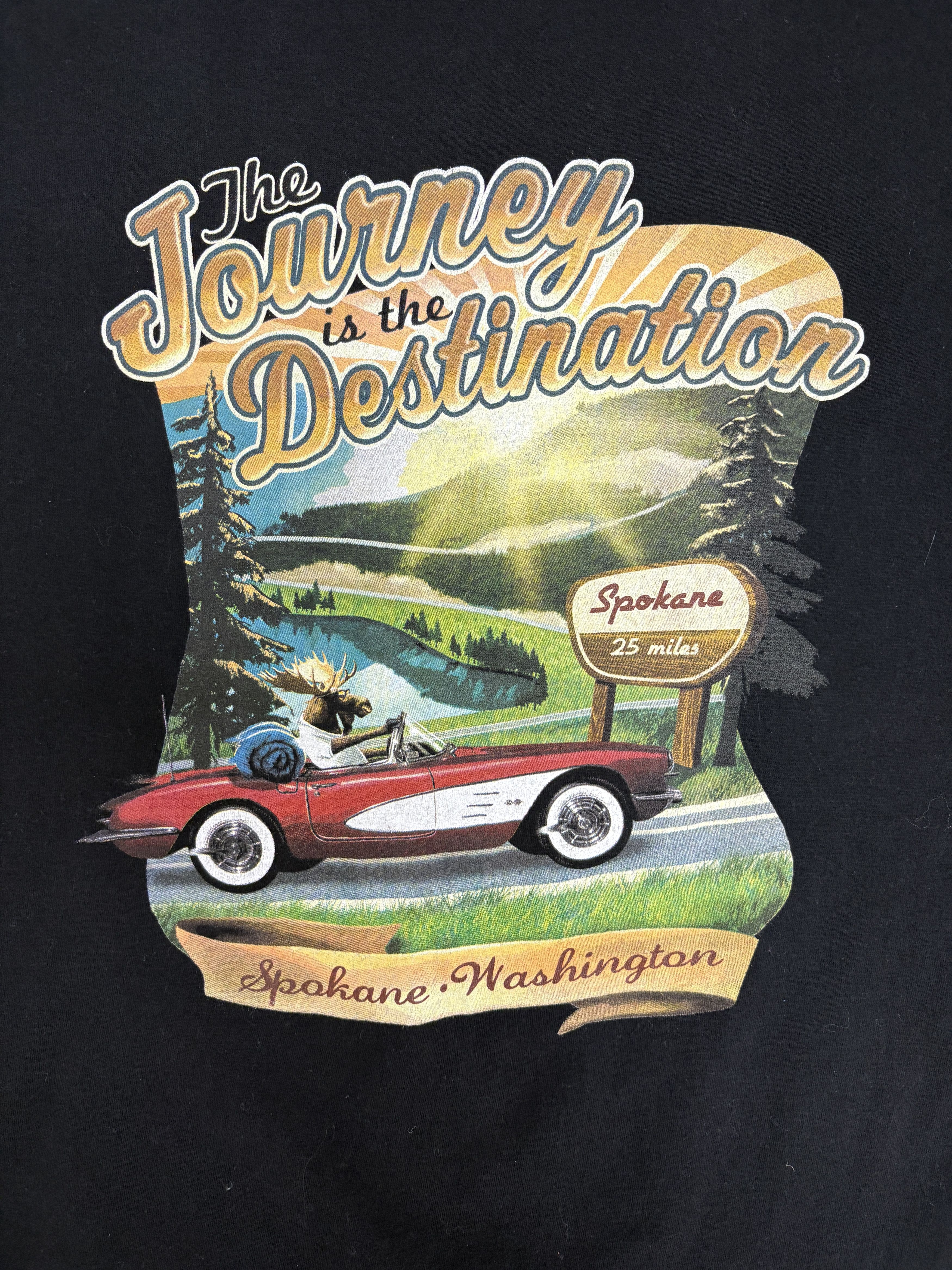 Vintage The Journey Is The Destination Spokane Vintage T-Shirt Tee Size US XL / EU 56 / 4 - 2 Thumbnail