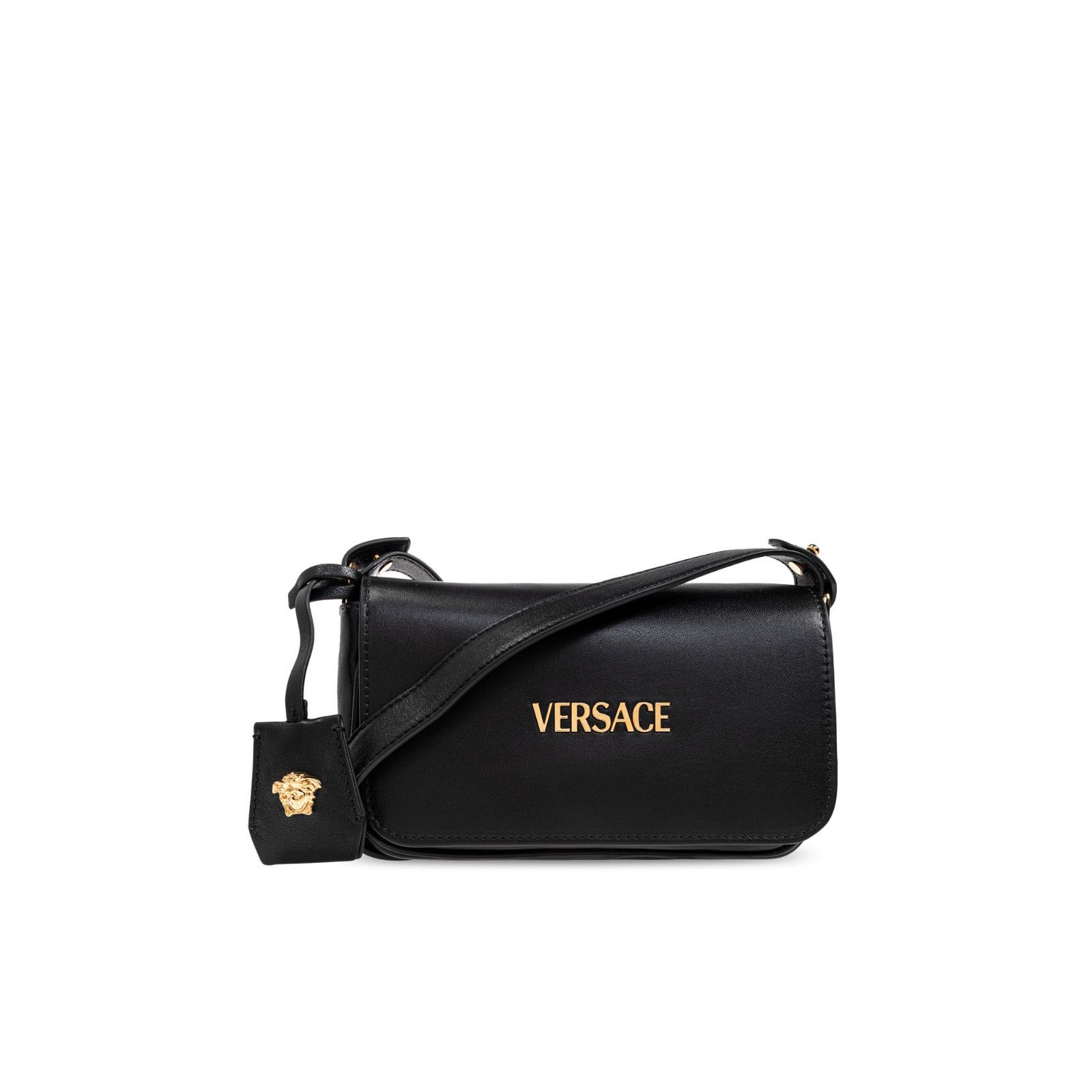 Versace VERSACE Tag Mini Black Leather Shoulder Bag New & Authentic Size ONE SIZE - 1 Thumbnail