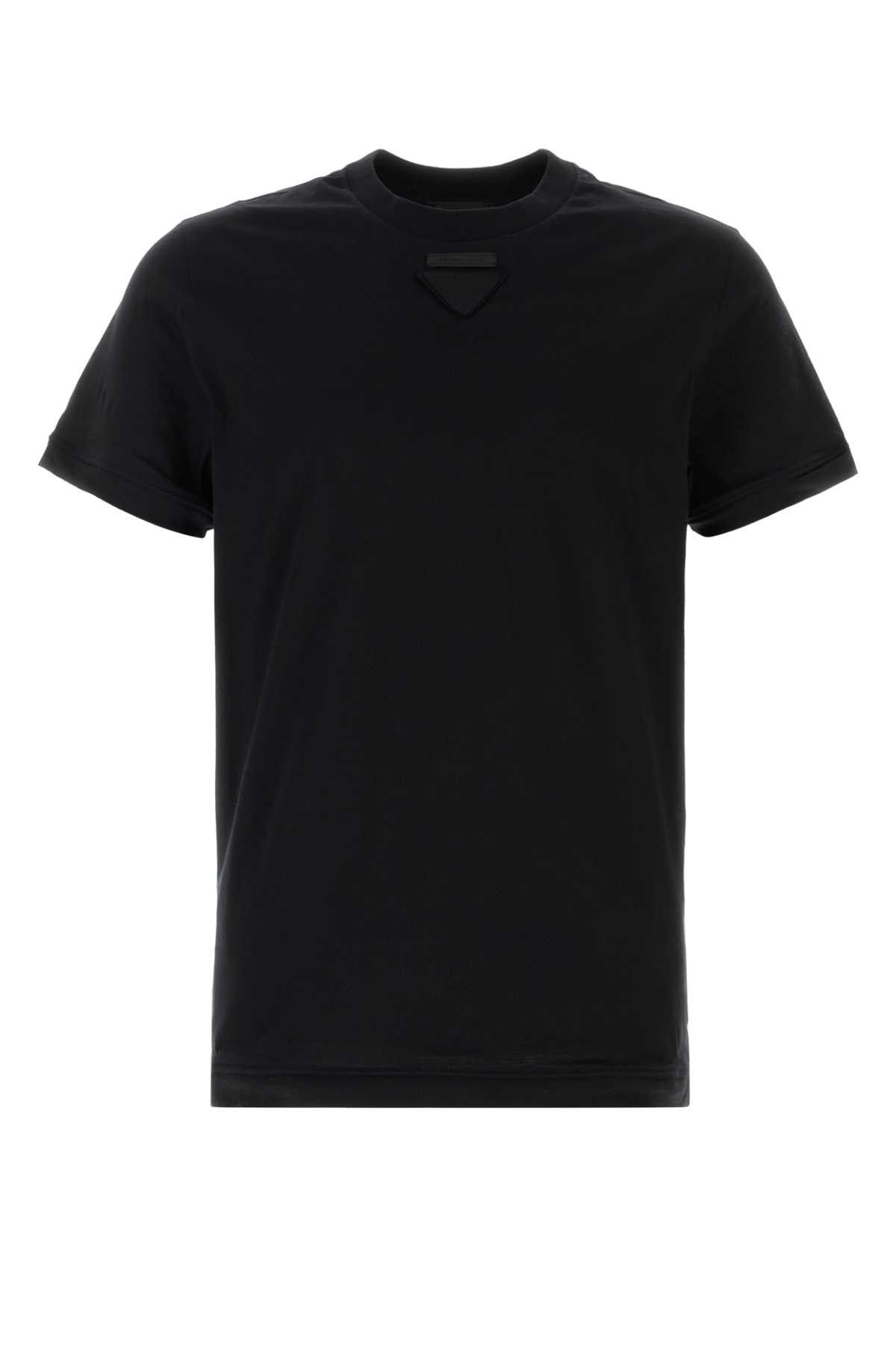 Prada Black Cotton T-Shirt Size US XL / EU 56 / 4 - 1 Thumbnail
