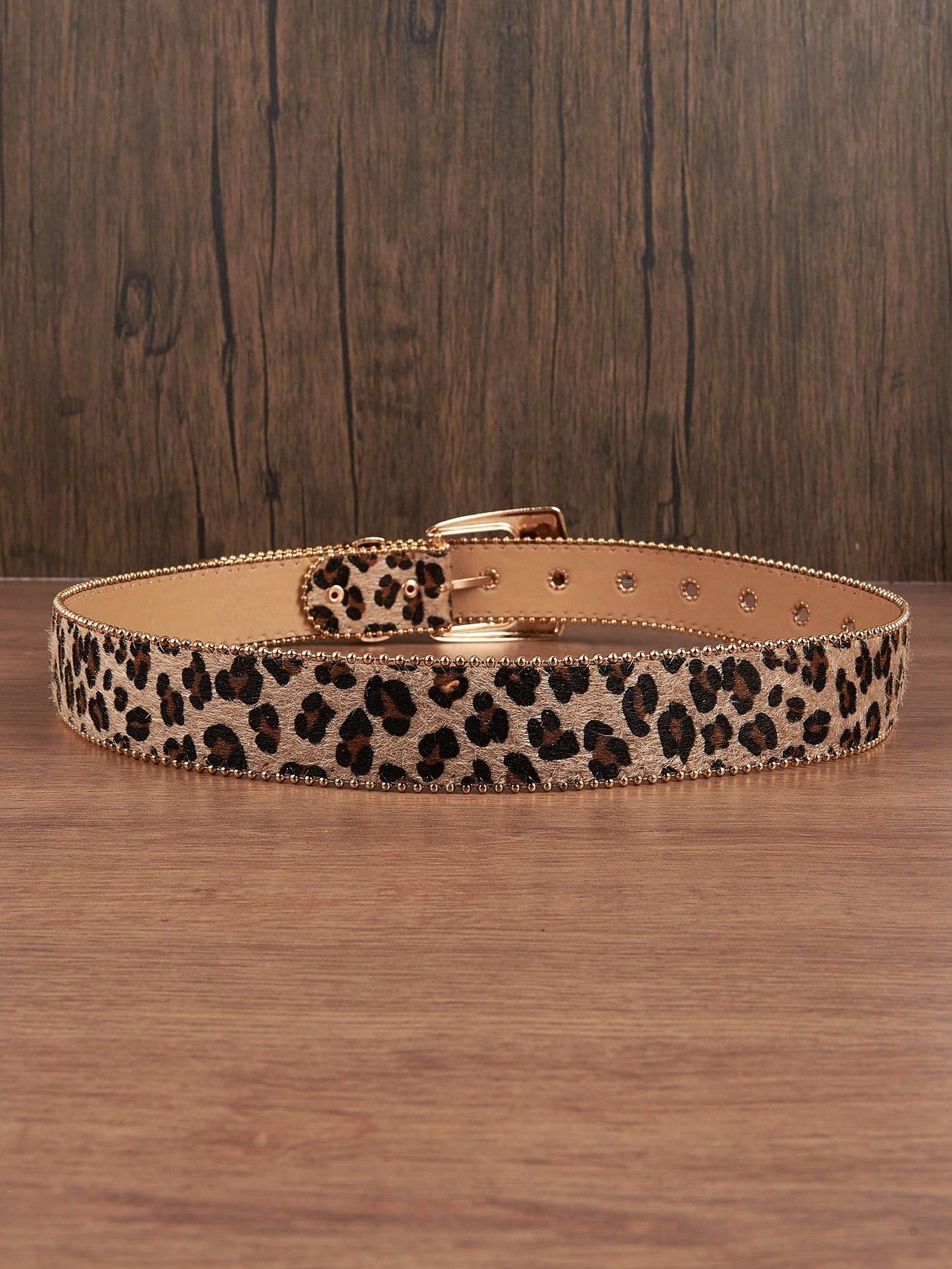 Designer × Vintage Leapord Vintage Engraved Metal Buckle Belt Size ONE SIZE - 4 Thumbnail