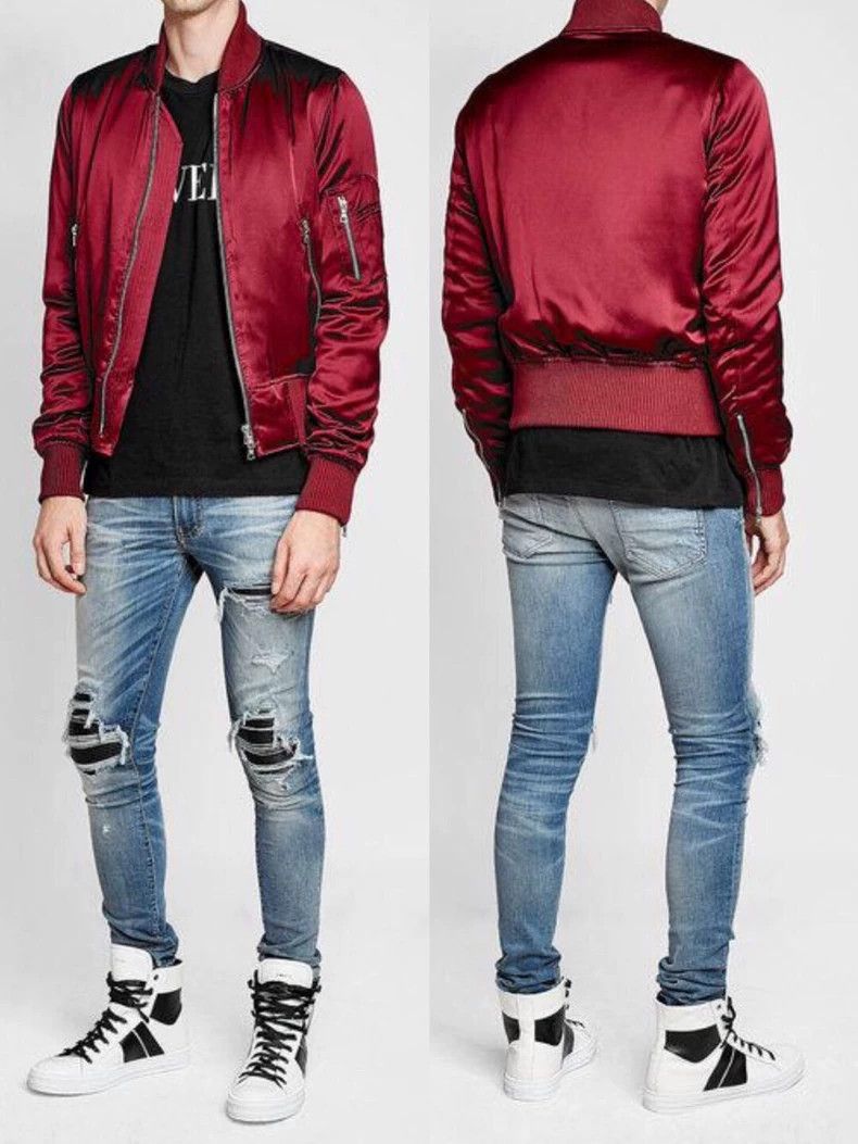 Amiri Amiri MA1 Silk Cotton Bomber Jacket Size US M / EU 48-50 / 2 - 4 Thumbnail