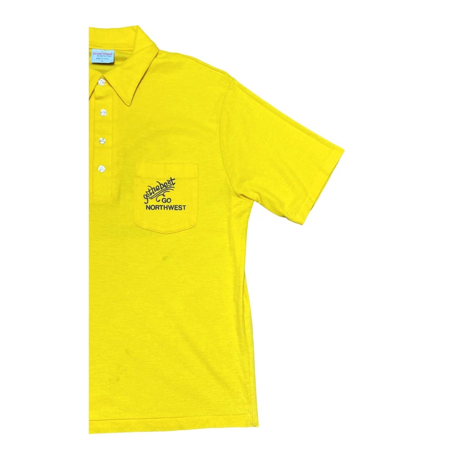 Vintage VINTAGE ScreenMates Yellow Polo Shirt L Men’s USA Lions 80s Polo Shirt Short Sleeve Button-Down Collar Polo Mens Yellow Lions USA 80’s Size US L / EU 52-54 / 3 - 3 Thumbnail