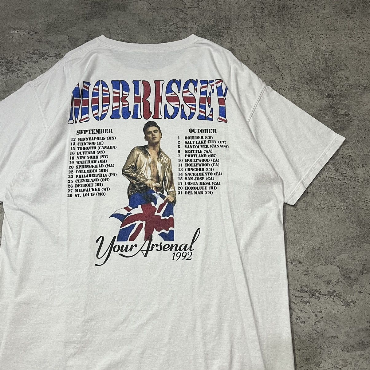 Band Tees Morrissey Your Arsenal Tour 1992 Tee - White Size US XL / EU 56 / 4 - 6 Thumbnail