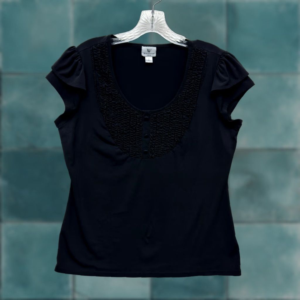 Vintage VINTAGE Y2K Top Black Whimsigoth Boho Fairy Grunge Edwardian Victorian Shirt Womens L/XL Size L / US 10 / IT 46 - 1 Thumbnail