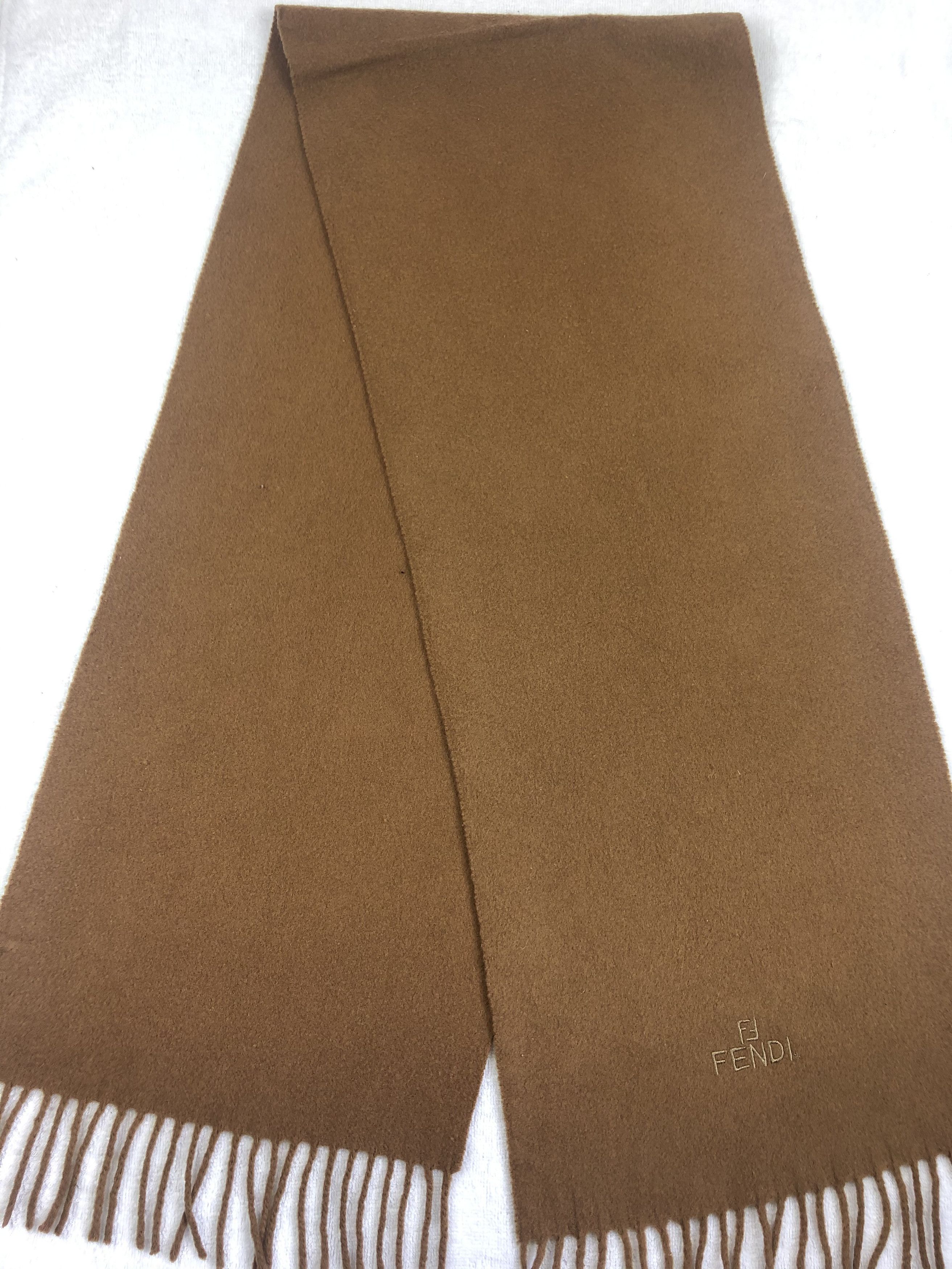 Vintage Fendi Plain Scarf / Muffler / Neckwear Size ONE SIZE - 2 Thumbnail
