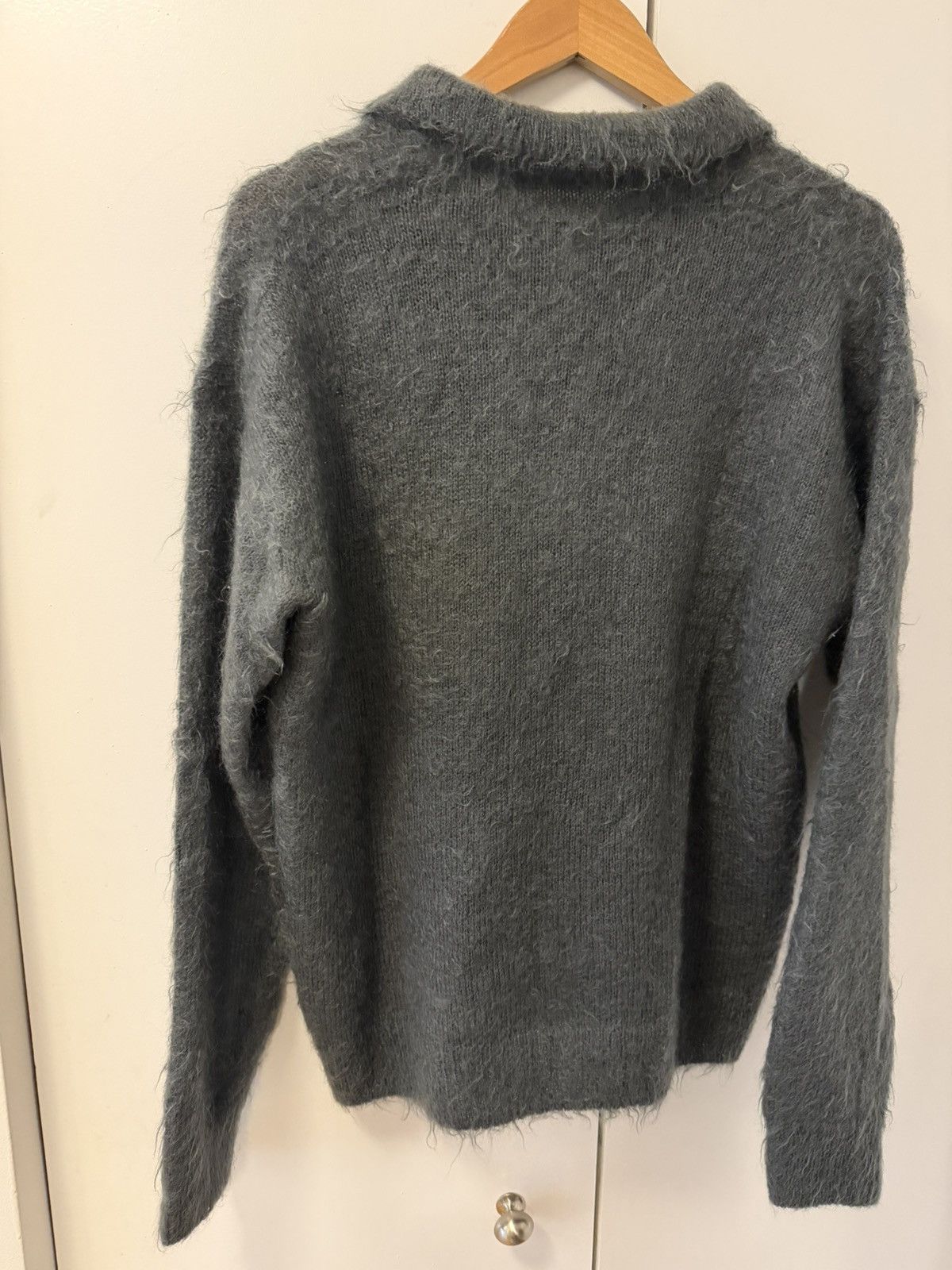 Auralee × Kith Brushed Super Kid Mohair Knit Polo, size 4 Size US L / EU 52-54 / 3 - 7 Thumbnail