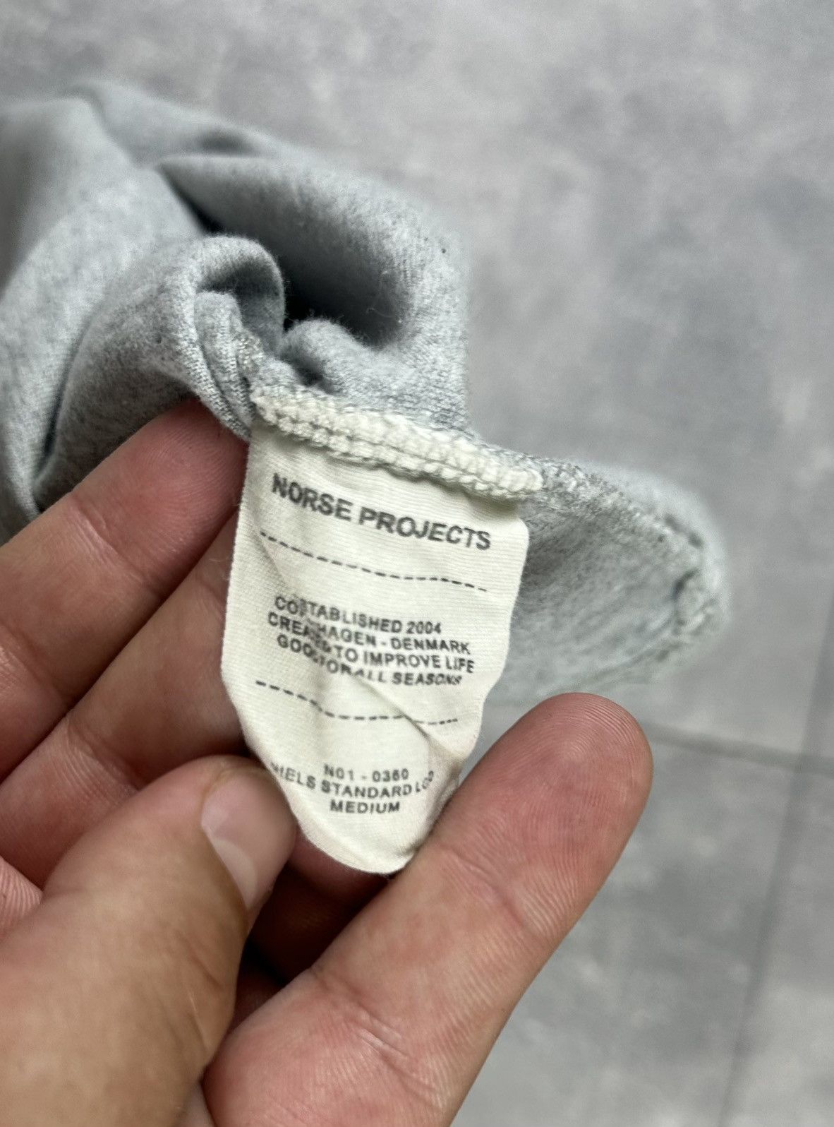 Norse Projects Norse Projects Centr Logo Silver Mens T-Shirt Size US M / EU 48-50 / 2 - 7 Thumbnail