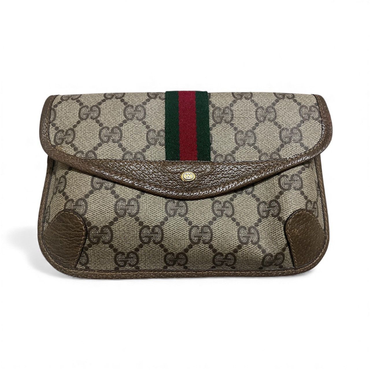 Gucci × Vintage Gucci GG Sherry Line Clutch Bag | Grailed