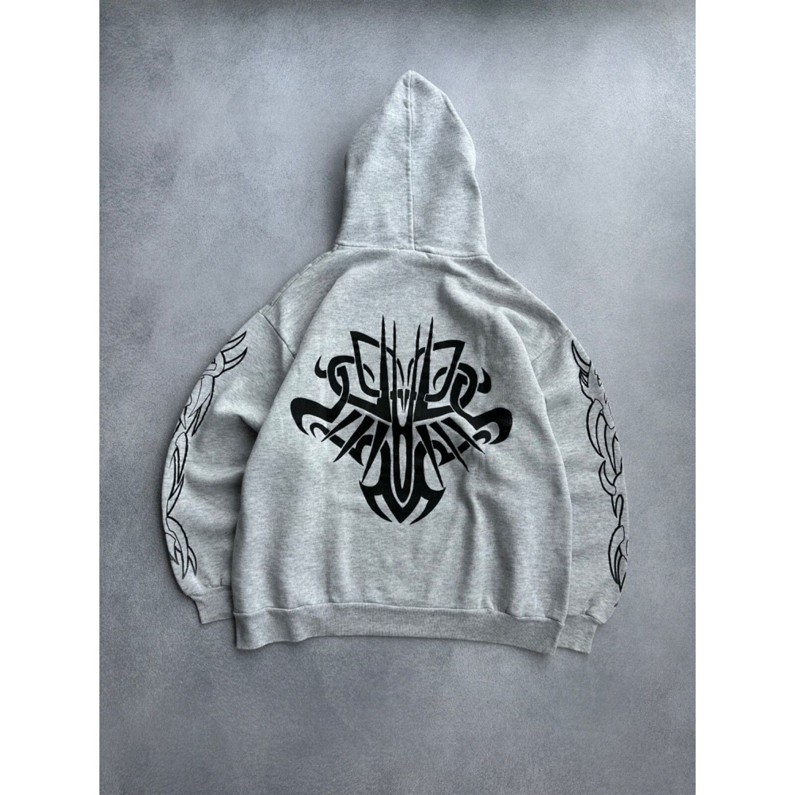 Tribal Streetwear VTG Tribal Streetwear USA Grey Logos Hoodie Size US S / EU 44-46 / 1 - 1 Thumbnail