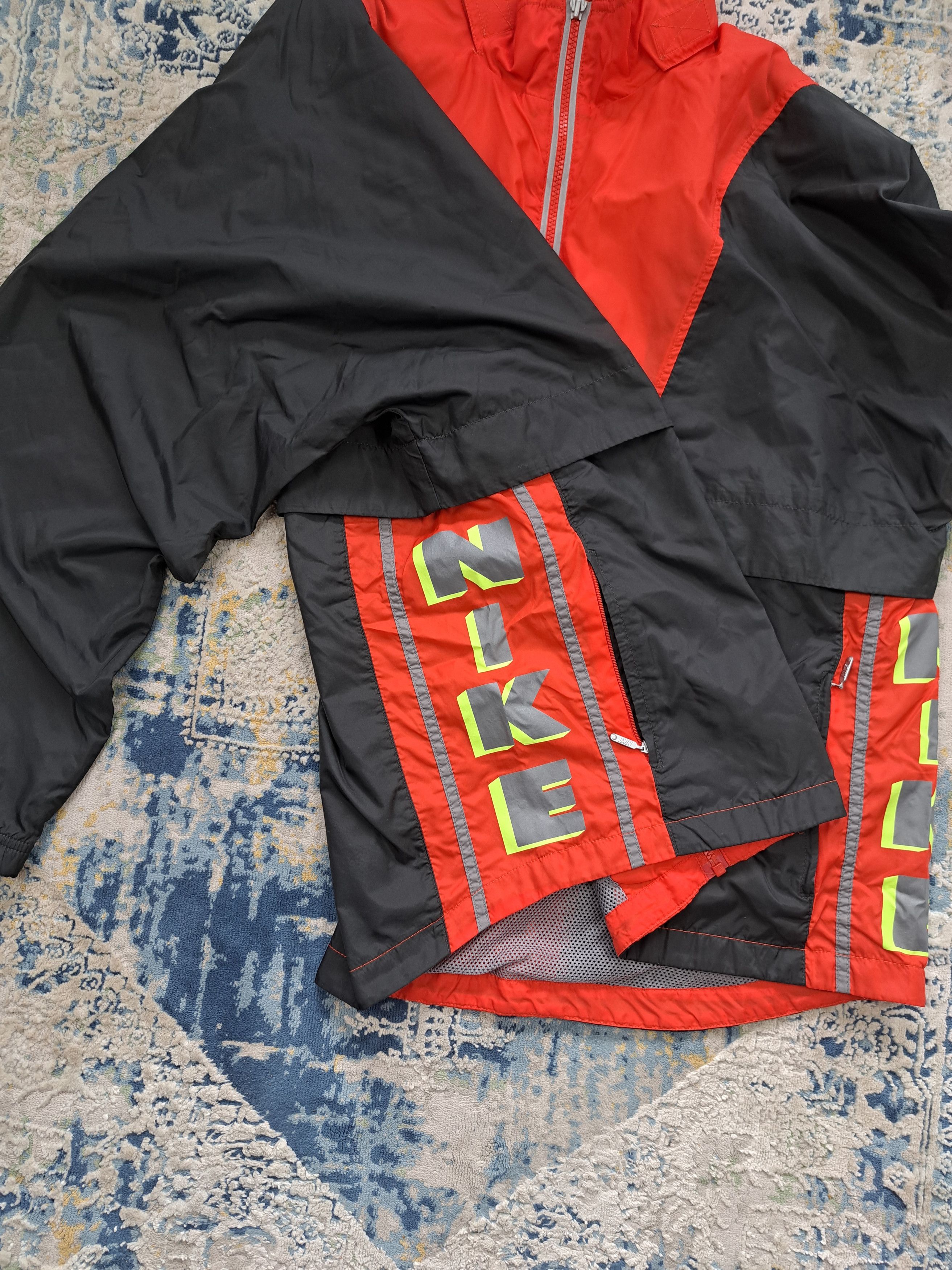 Nike VTG 90s Nike Reflective Nylon Track Suit Techno Rave Neon Size US XL / EU 56 / 4 - 8 Thumbnail
