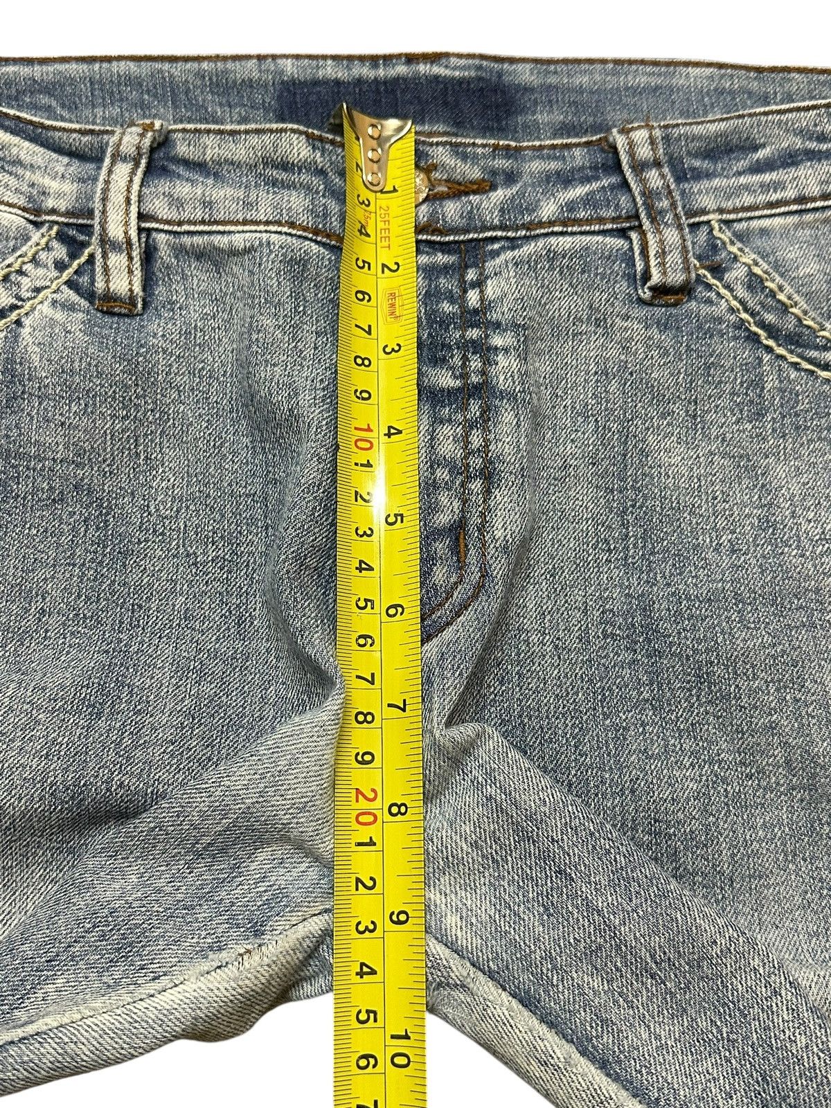 Hysteric Glamour Vintage Japanese Brand Blue Faded Wash Style Flare Jeans Size US 32 / EU 48 - 15 Thumbnail