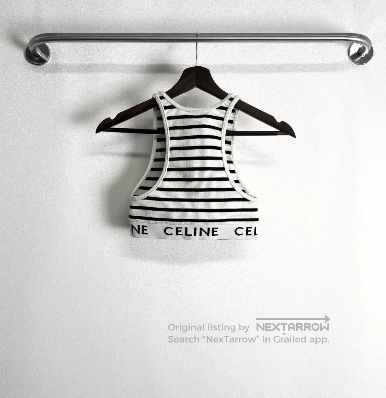 Celine Celine Black White Striped Vest. Size XS / US 0-2 / IT 36-38 - 2 Thumbnail