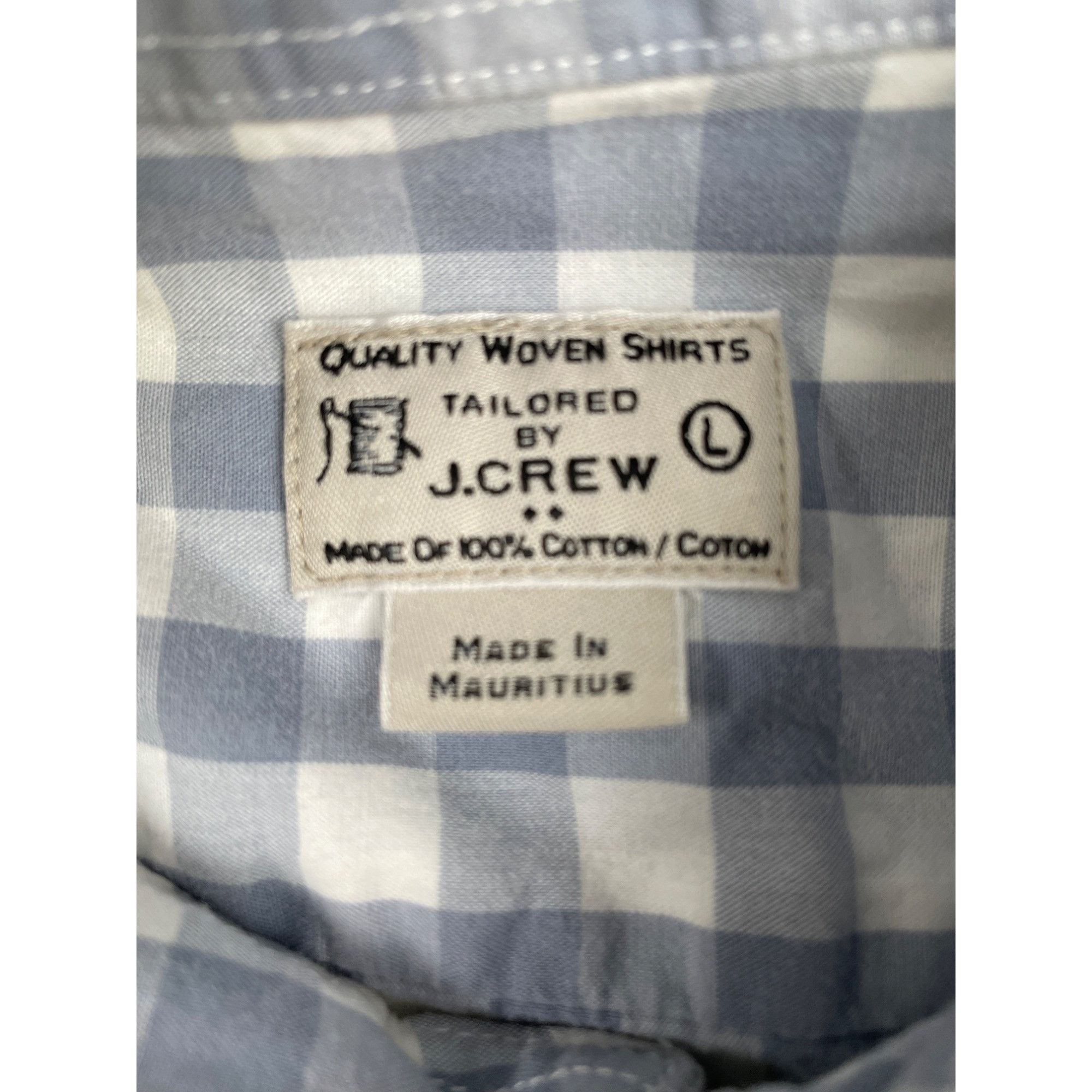 Other J Crew Men's Blue/White Checkered Button up/Long Sleeve Shir Size US L / EU 52-54 / 3 - 4 Thumbnail