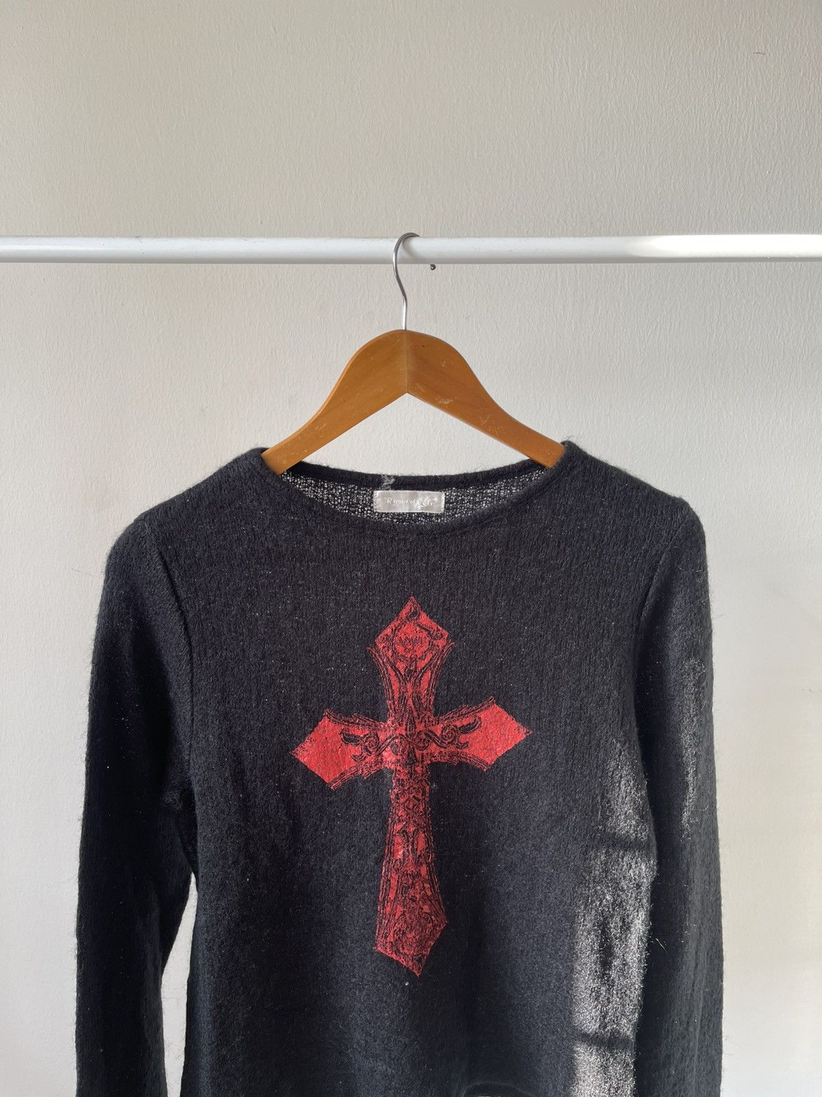 Beauty Beast × If Six Was Nine × Le Grande Bleu (L.G.B.) Rivulet of C.g Red Cross Crop Knit Size US XS / EU 42 / 0 - 3 Thumbnail