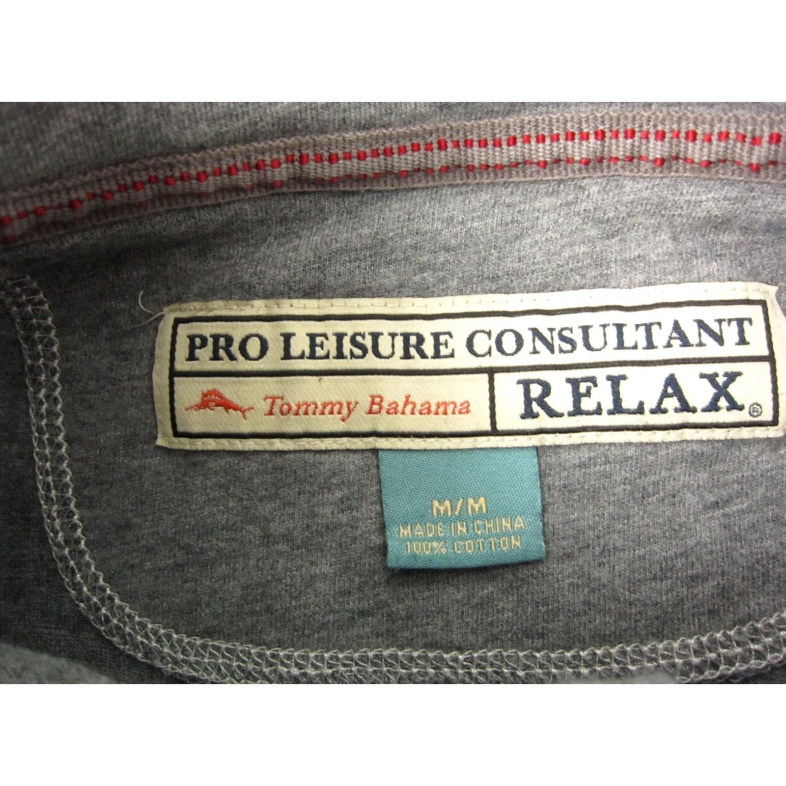 Tommy Bahama Tommy Bahama Shirt Adult Medium Gray Relax Pro Leisure Consultant Mens Henley Shirt T-Shirt Mens Size US M / EU 48-50 / 2 - 5 Thumbnail