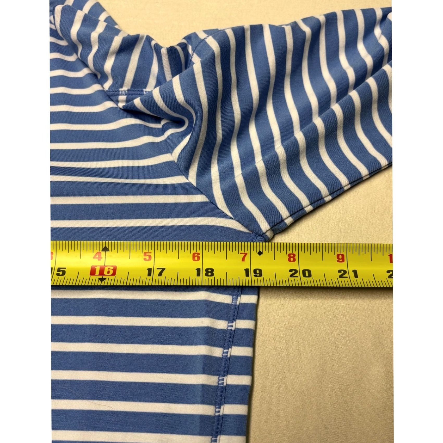 Vineyard Vines Vineyard Vines Sankaty Womens M Blue White Striped Quarter Zip Pullover Size M / US 6-8 / IT 42-44 - 7 Thumbnail