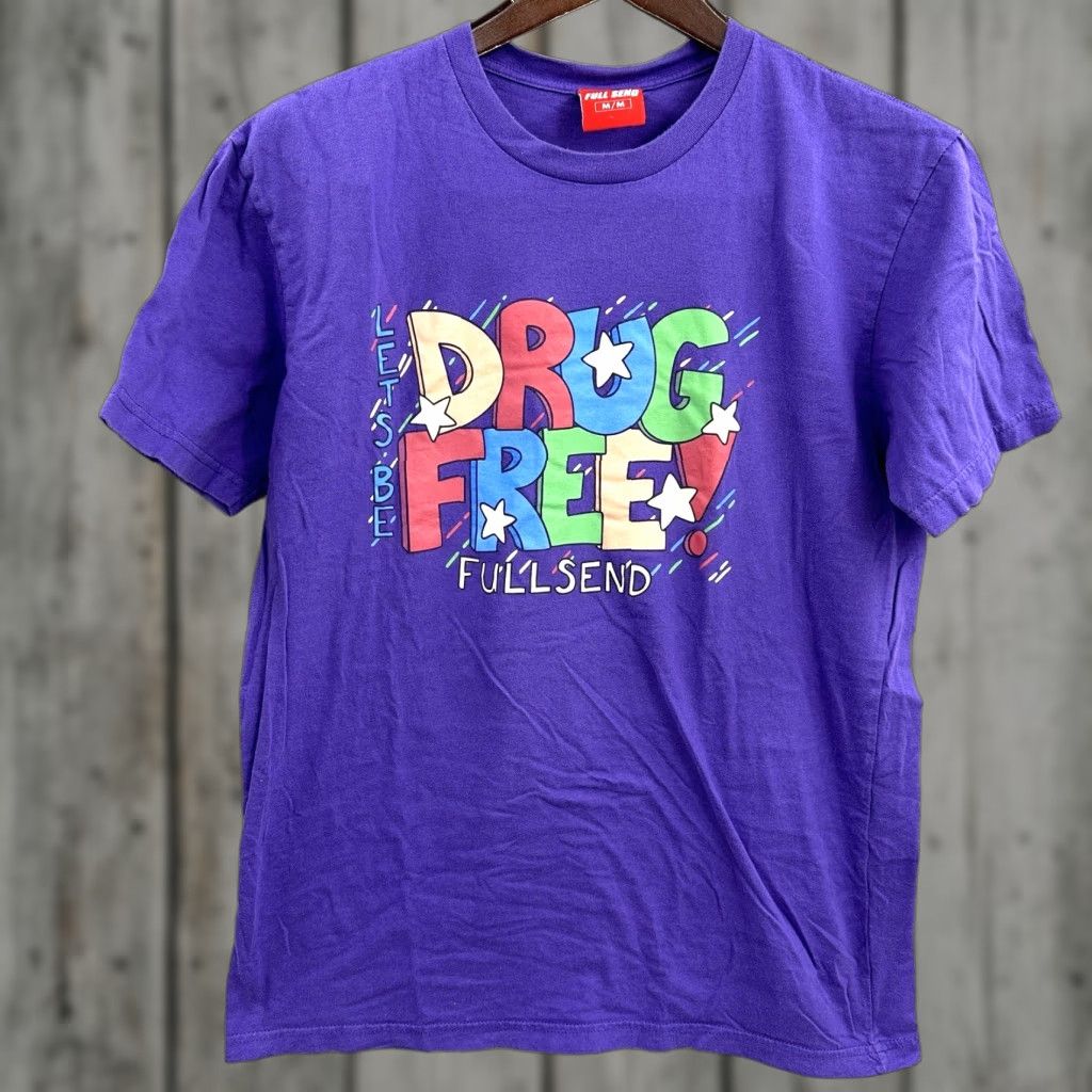 Vintage Full Send Logo Shirt Mens Medium Crew Neck Purple Retro Graphic Tee Size US M / EU 48-50 / 2 - 1 Thumbnail