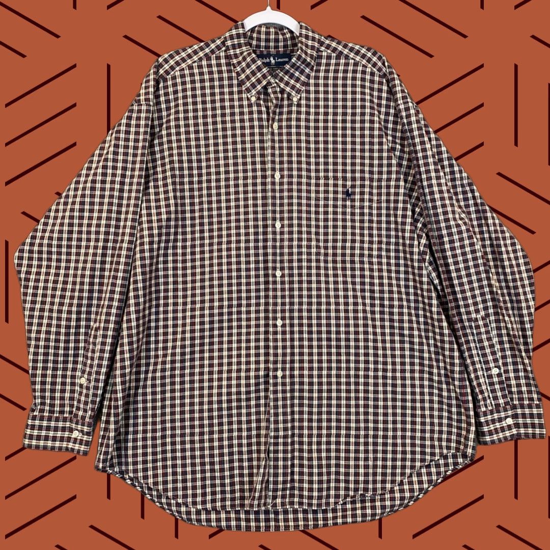 Ralph Lauren Ralph Lauren Big Shirt Mens XL Multicolor Plaid Button-Down Pony Dress Top L/S Shirt Size US XL / EU 56 / 4 - 1 Thumbnail