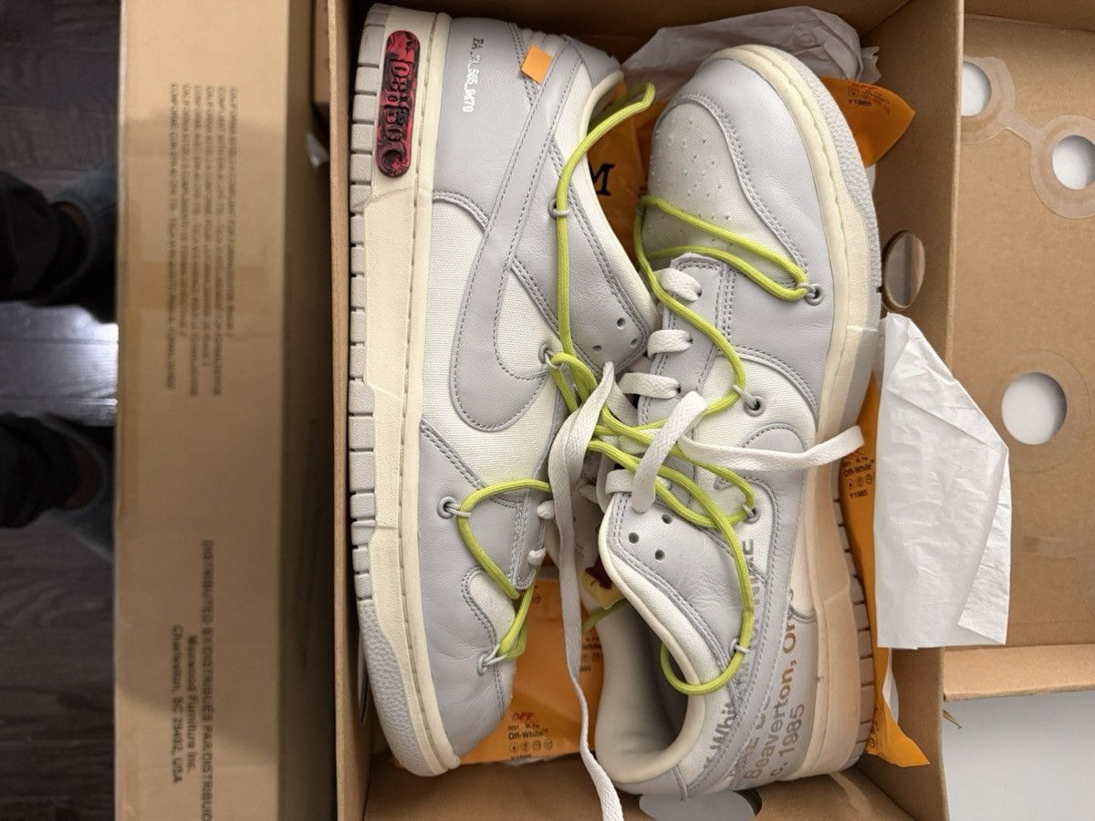 Nike × Off-White Nike Dunk Low Off-White Lot 8 Size US 13 / EU 46 - 6 Thumbnail