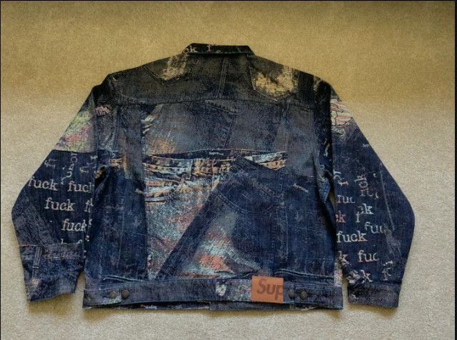 Supreme Supreme Archive Jacquard denim jacket Blue XL Size US XL / EU 56 / 4 - 2 Thumbnail