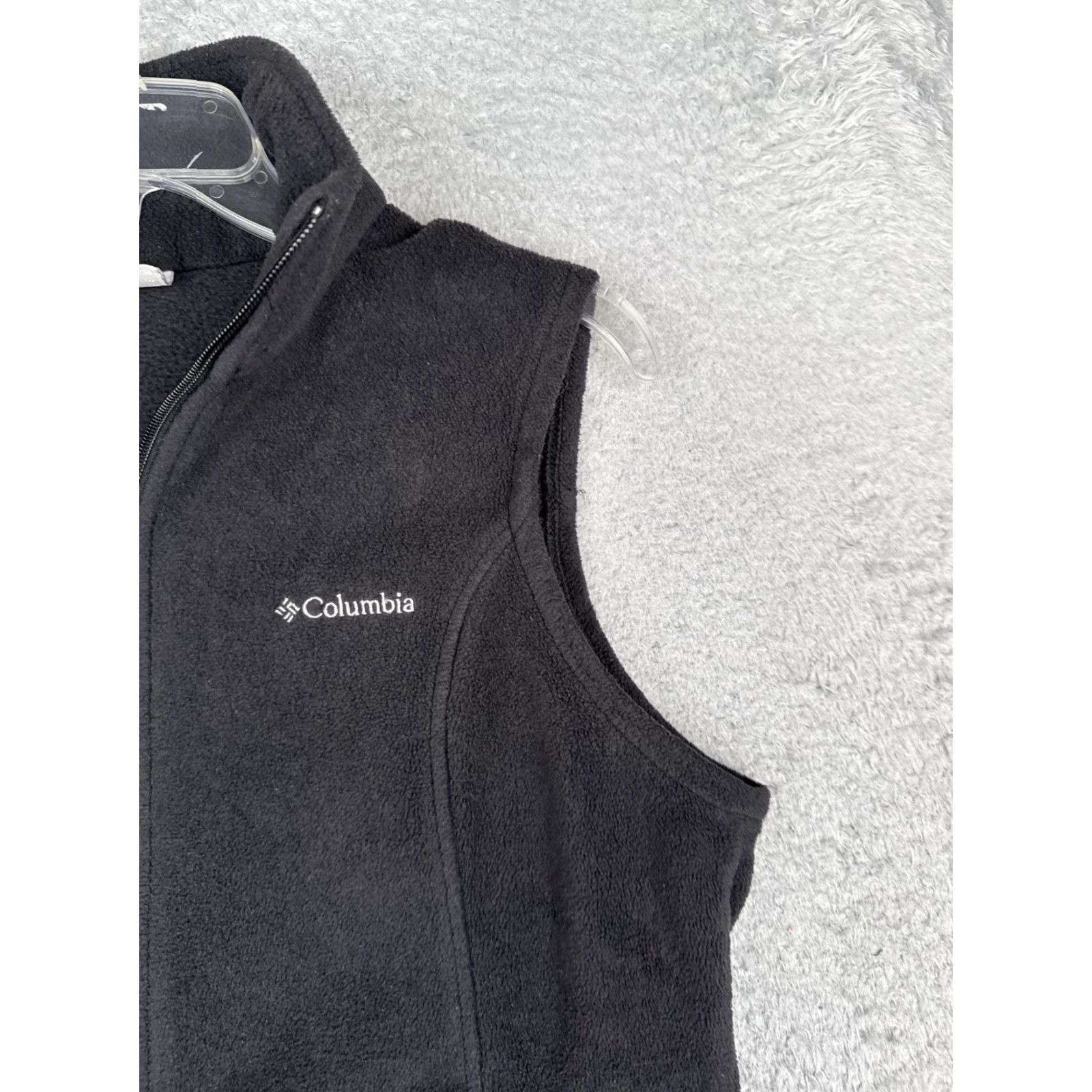 Vintage Columbia Fleece Vest Womens M Black Full Zip Pockets Outdoor Warm Hiking Size M / US 6-8 / IT 42-44 - 2 Thumbnail