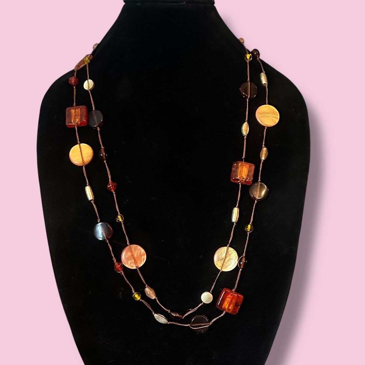 Coldwater Creek Coldwater creek earth tone station glass bead necklace Size ONE SIZE - 1 Thumbnail