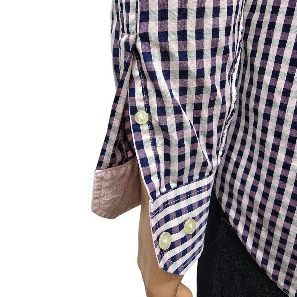Johnston & Murphy JOHNSTON & MURPHY Dress Shirt Sz M Tailored fit Flip Cuff Size US M / EU 48-50 / 2 - 6 Thumbnail