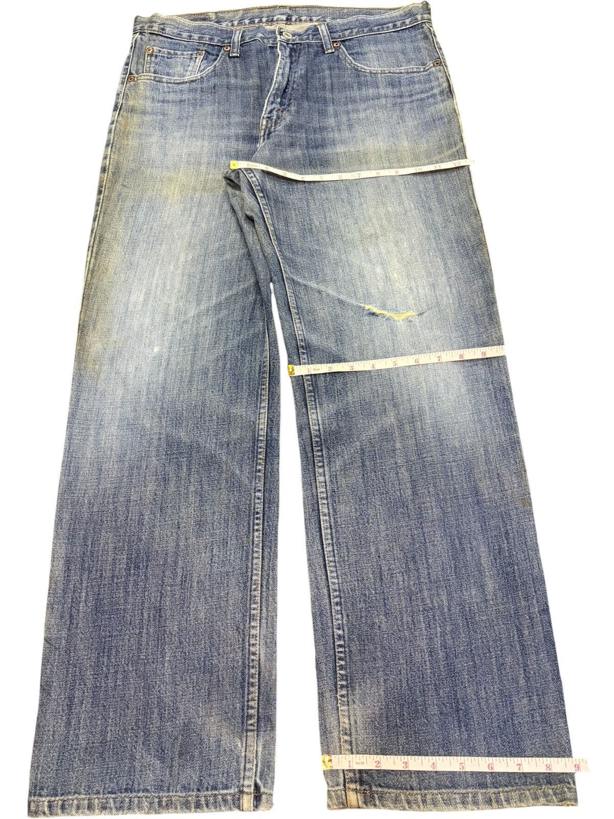 Levi's Vintage Levis 533 Faded Wash Distressed Loose Jeans Size US 35 - 8 Thumbnail