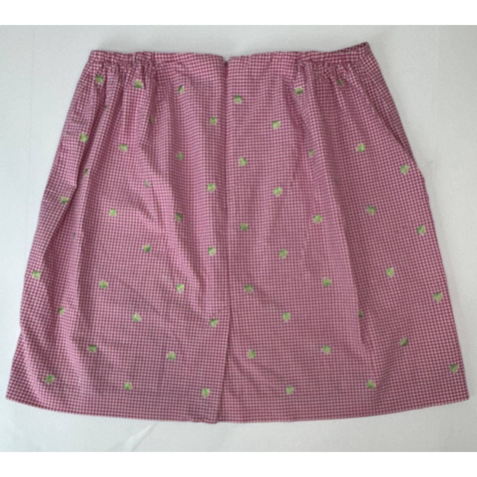Talbots Talbots Women's Petite Pink Gingham Skort Lime 16W Size 34" / US 12 / IT 48 - 2 Thumbnail