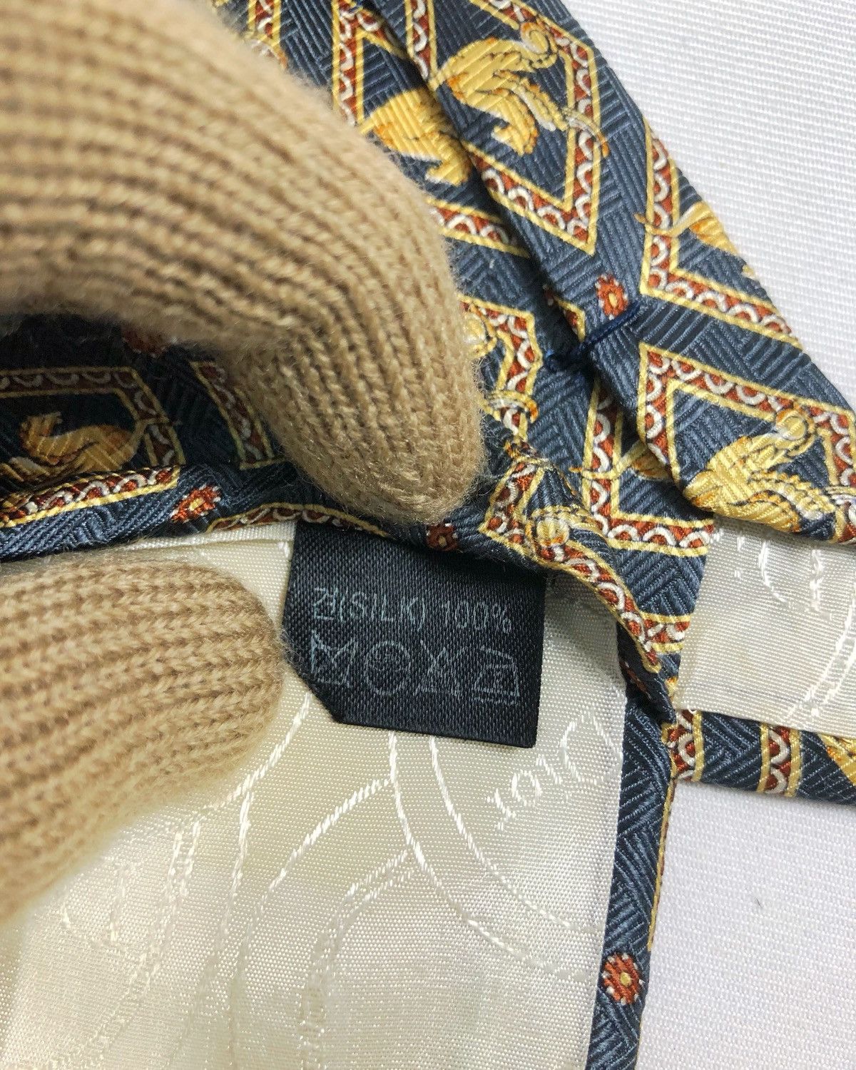 Christian Dior Monsieur Rare Vintage Christian Dior Monsieur Silk Tie Size ONE SIZE - 7 Thumbnail