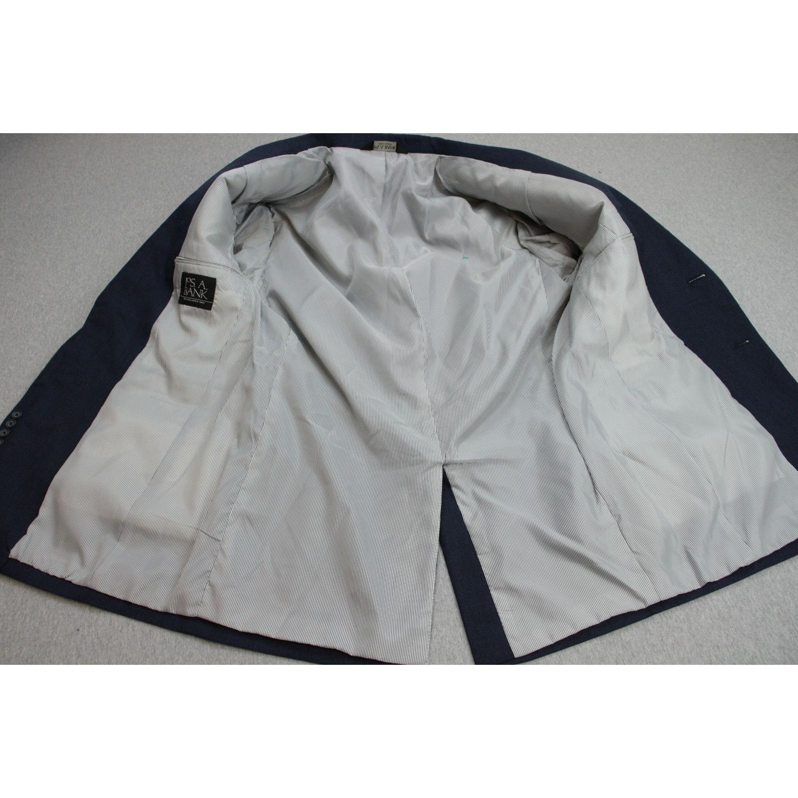 Jos. A. Bank Jos A Bank Blazer Mens 38R Blue Linen Wool Lined 2 Buttons Size 38R - 4 Thumbnail