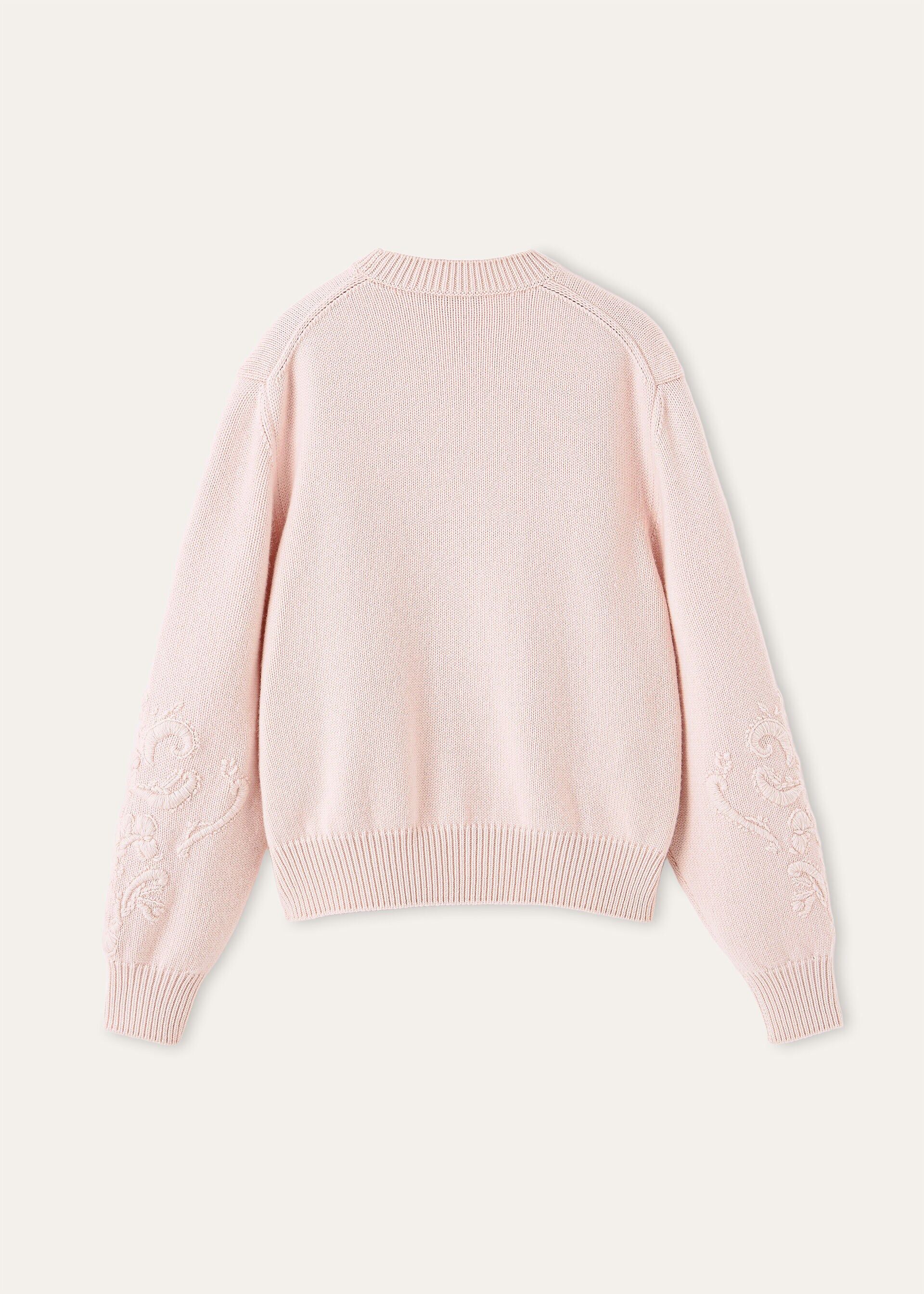 Loro Piana os11x0426 FAQ9467 Classic Crewneck Sweater Pale Baby Rose Size XS / US 0-2 / IT 36-38 - 6 Thumbnail