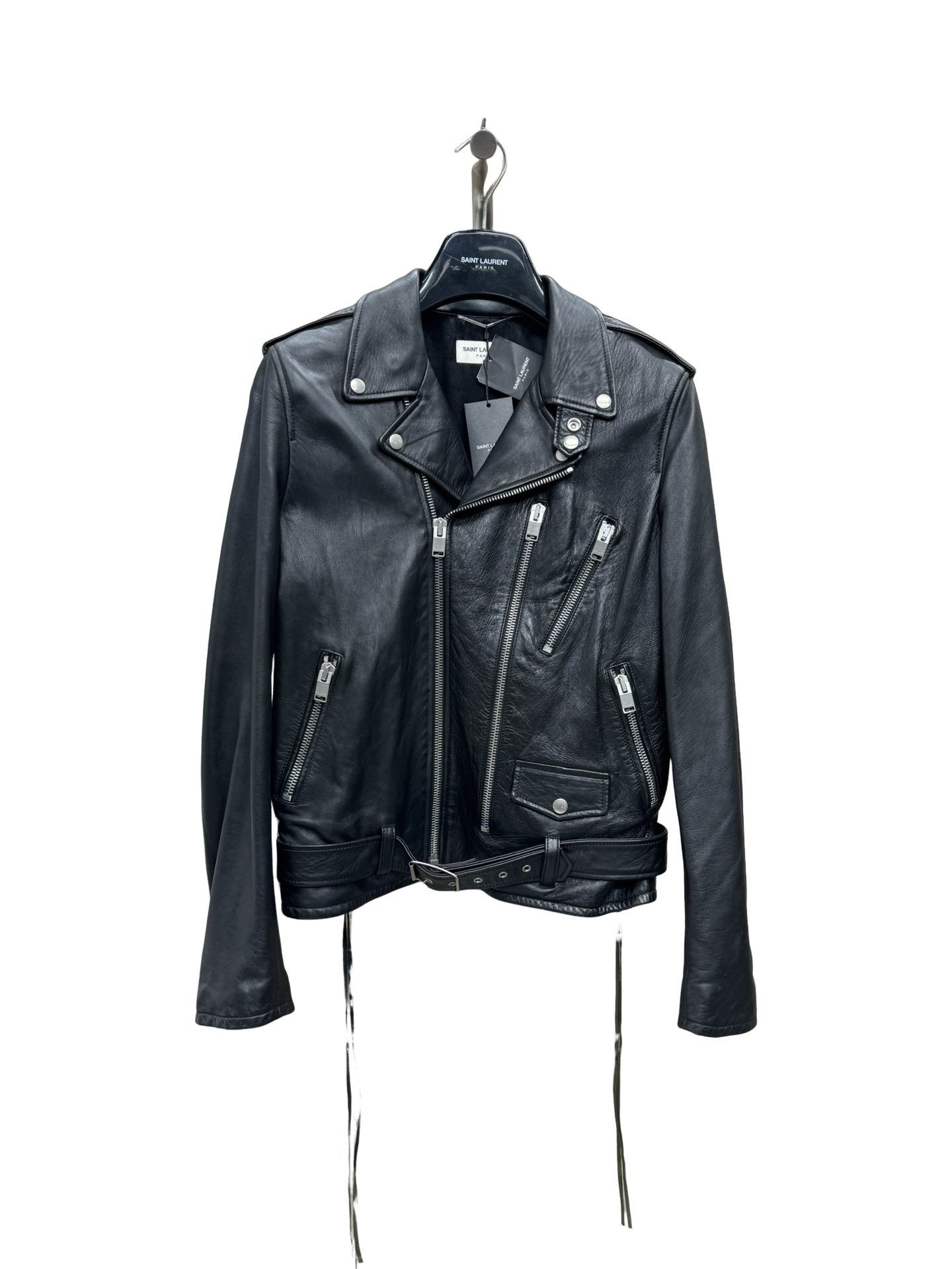 Saint Laurent Paris SLP cowhide leather biker jacket 48 | Grailed