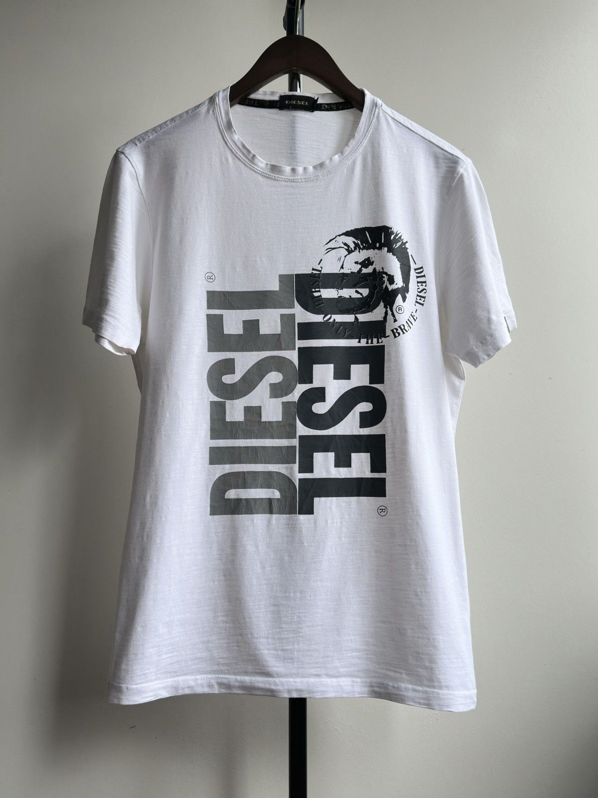 Diesel × Vintage VINTAGE Y2K DIESEL BIG LOGO TEE Size US L / EU 52-54 / 3 - 1 Thumbnail