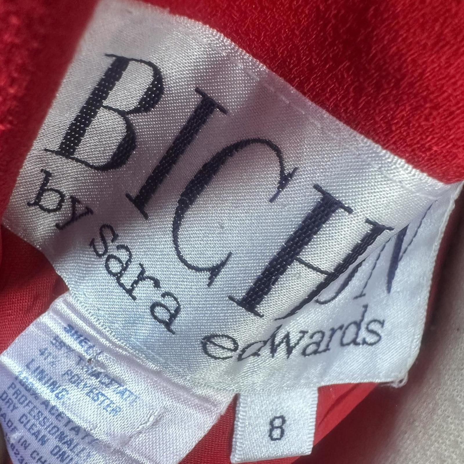 Other BICHON Dress Vintage Red Midi Pencil Dress - Size 8 Size ONE SIZE - 3 Thumbnail