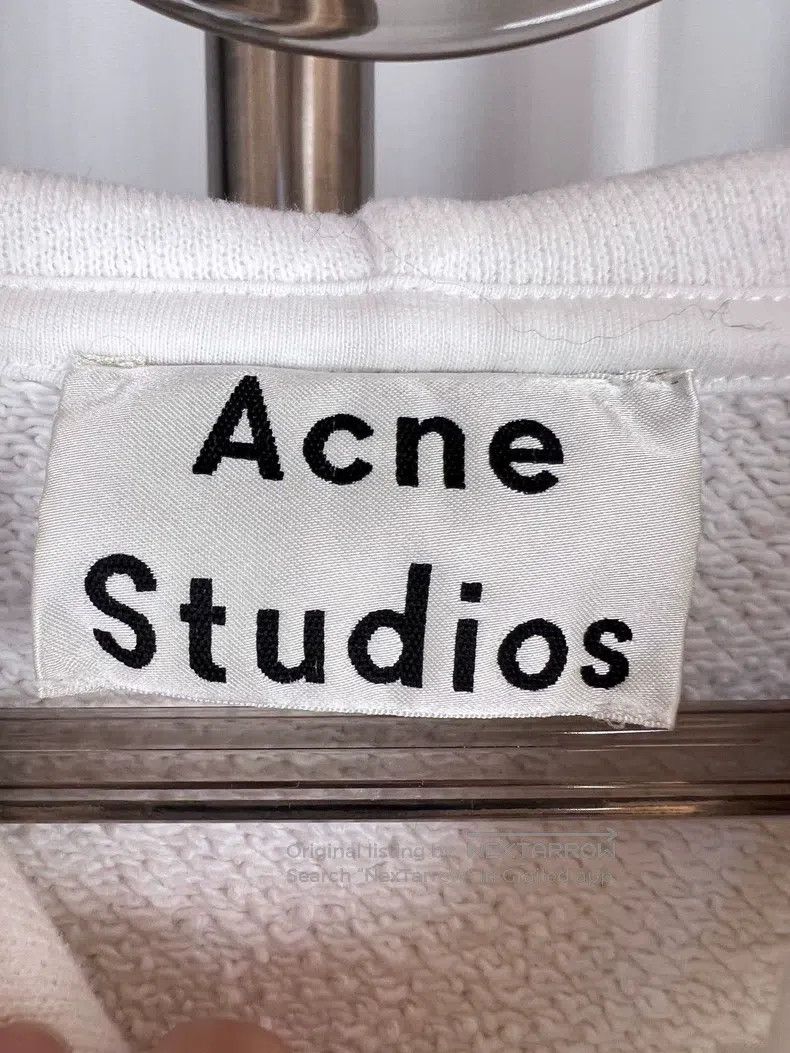 Acne Studios Acne Studios White Sweatshirt with Back Patch Logo Size M / US 6-8 / IT 42-44 - 3 Thumbnail