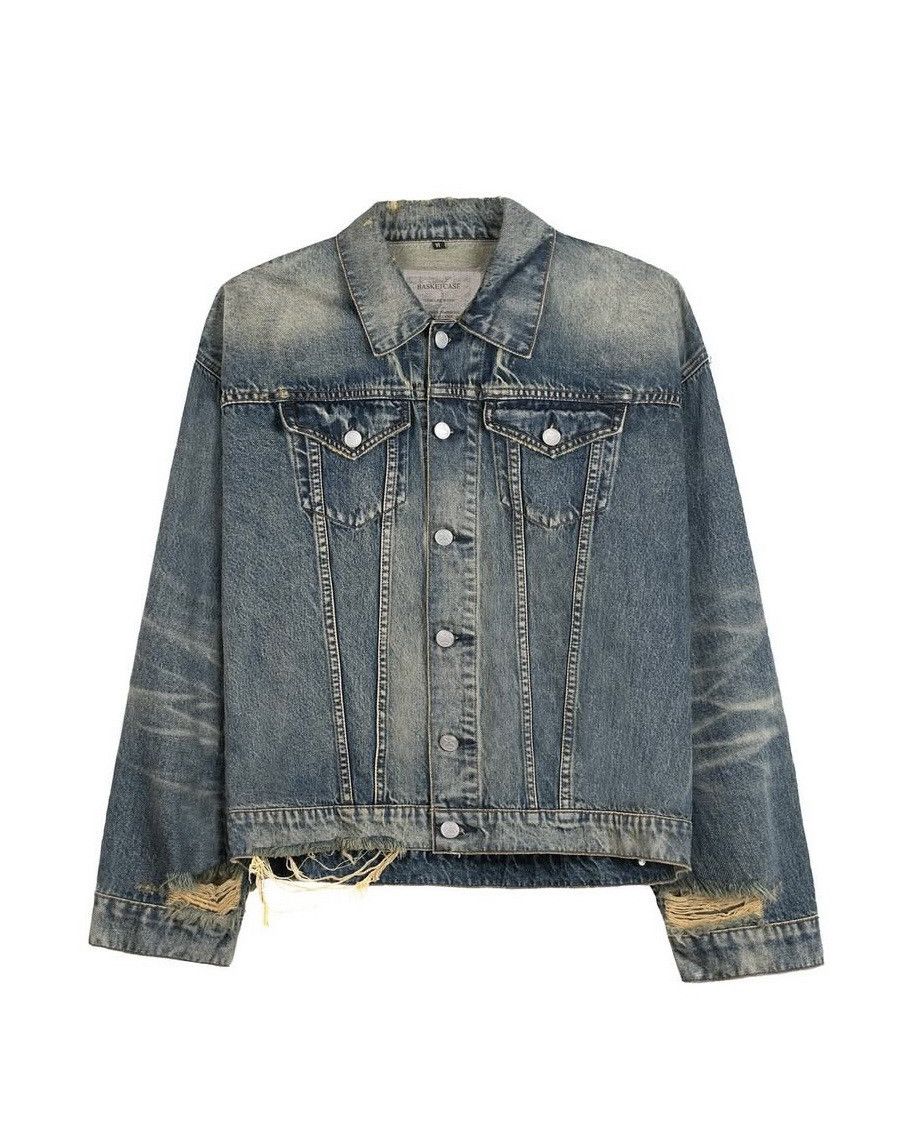 basketcase gallery Basketcase gallery distressed garage blue denim jacket Size US S / EU 44-46 / 1 - 1 Thumbnail