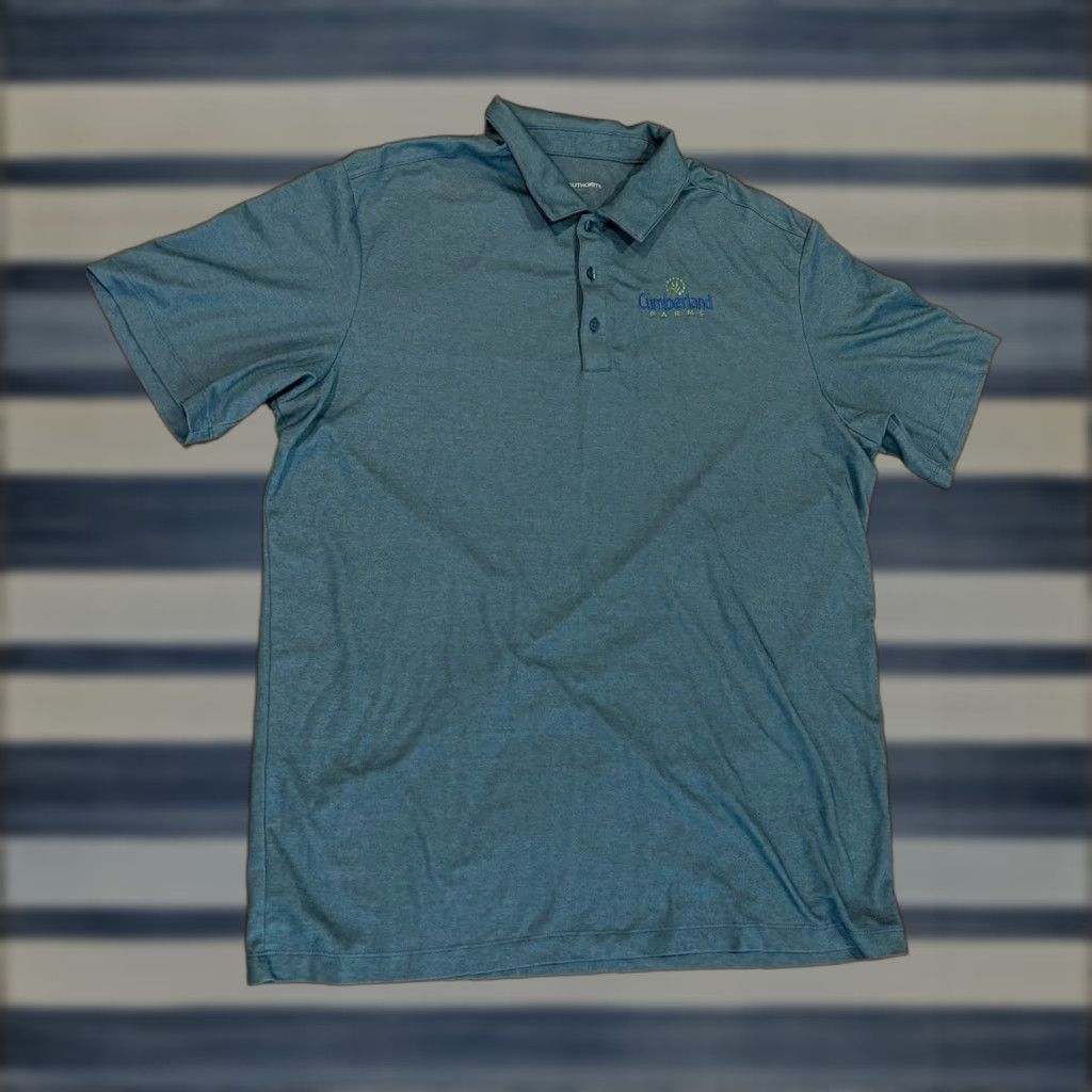 Port Authority Cumberland Farms Employee Blue Polo Shirt 2XL Port Authority Short Sleeve Button Collar Logo Breathable Casual Workwear Men Size US XXL / EU 58 / 5 - 1 Thumbnail