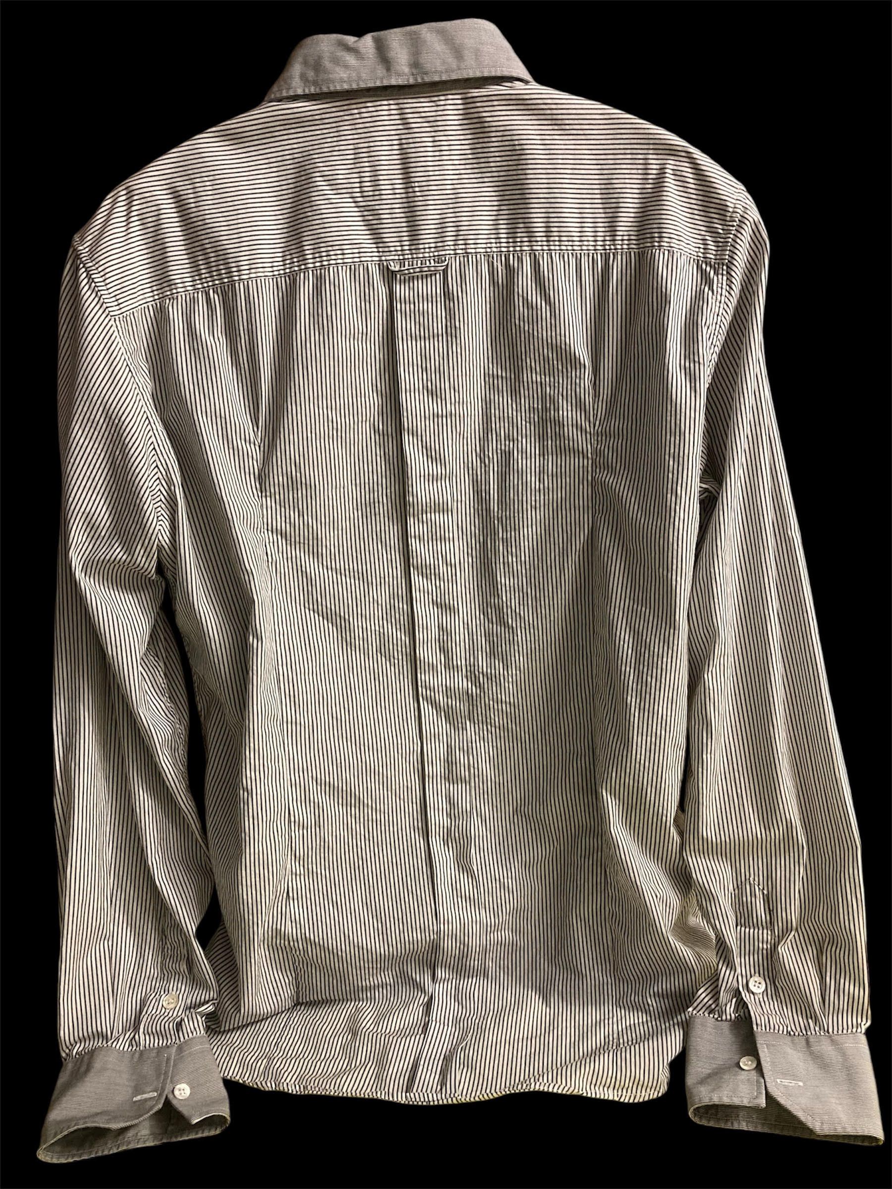 Dolce & Gabbana Vintage Dolce & Gabbana Designer Striped Cotton Shirt Size US L / EU 52-54 / 3 - 2 Thumbnail
