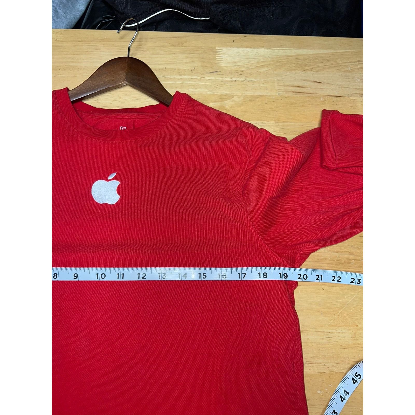 Apple Apple Shirt Long Sleeve Logo Company Red Tee Cotton Medium Size US M / EU 48-50 / 2 - 8 Thumbnail
