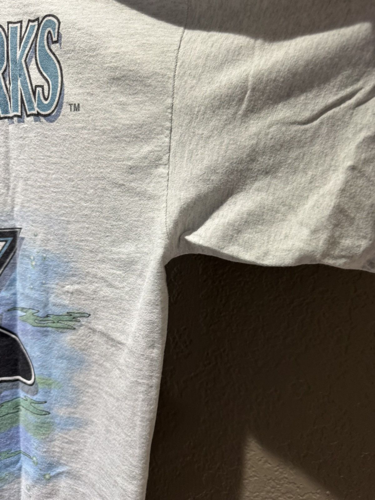 Salem Sportswear Vintage Salemsportsware San Jose Sharks Tee XL Grey Printed Size US XL / EU 56 / 4 - 12 Thumbnail