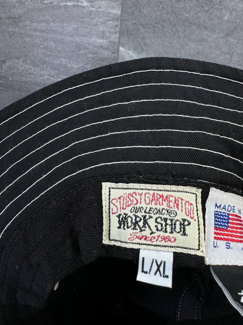 Our Legacy × Stussy Stussy x Our Legacy Recycled Twill Bucket Hat Black Size 36 - 8 Thumbnail