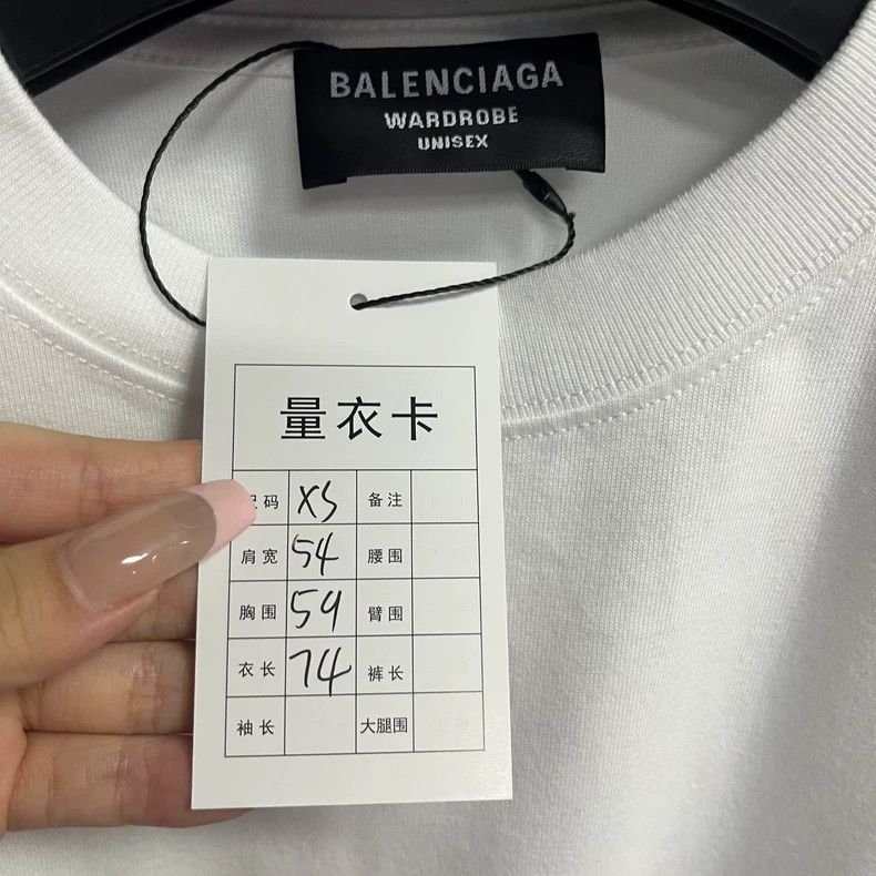 Balenciaga Balenciaga Black Logo White Solid Cola Pattern Printed Rou Size US XS / EU 42 / 0 - 2 Thumbnail