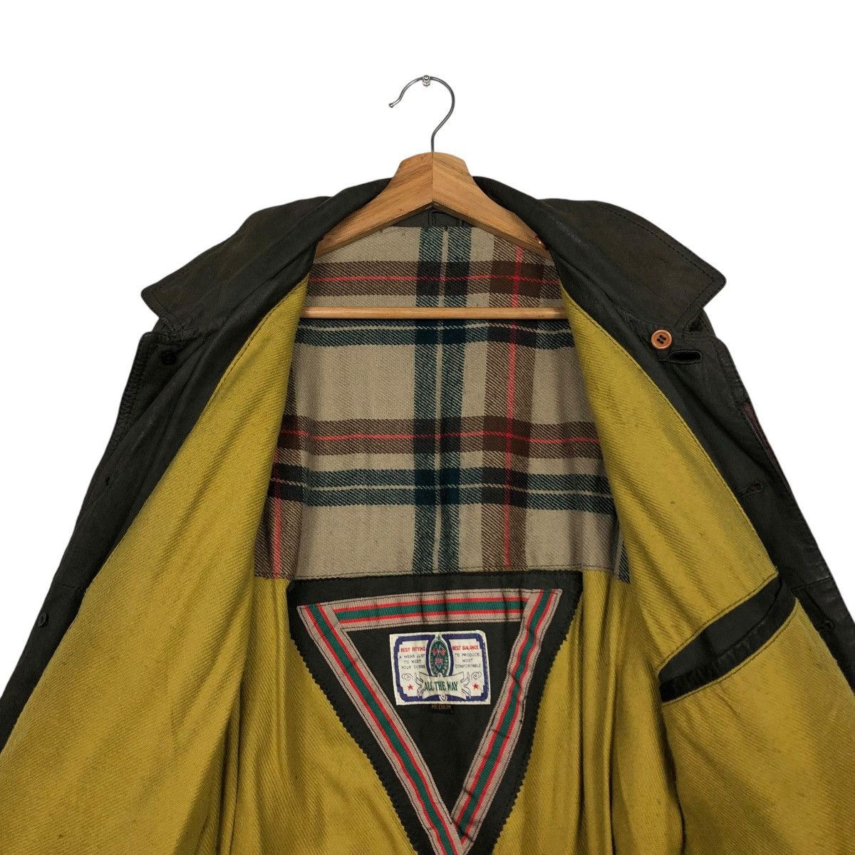 Japanese Brand VINTAGE LEATHER JACKET COWHIDE ALL THE WAY BLANKET BIG LOGO Size US M / EU 48-50 / 2 - 16 Thumbnail