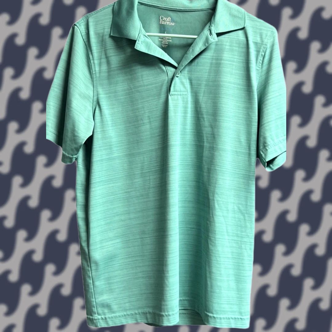 Croft & Barrow Croft & Barrow Quick Dry Polo Shirt Mens S Green Solid Short Sleeve Button-Up Collared Casual Golf Outdoor Size US S / EU 44-46 / 1 - 1 Thumbnail