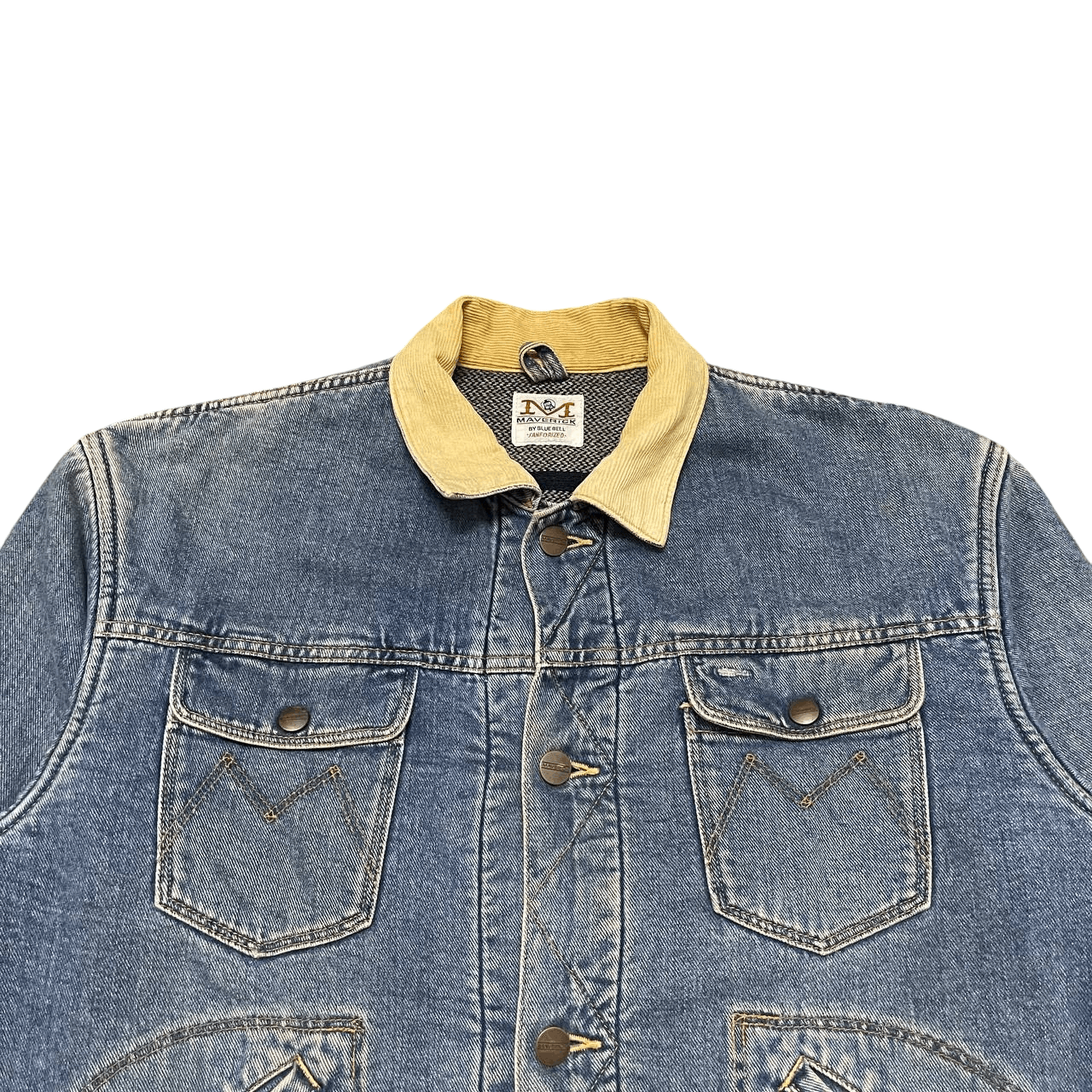 Japanese Brand Vintage 90's Maverick Blue Bell Denim Trucker Jacket Size US M / EU 48-50 / 2 - 2 Thumbnail