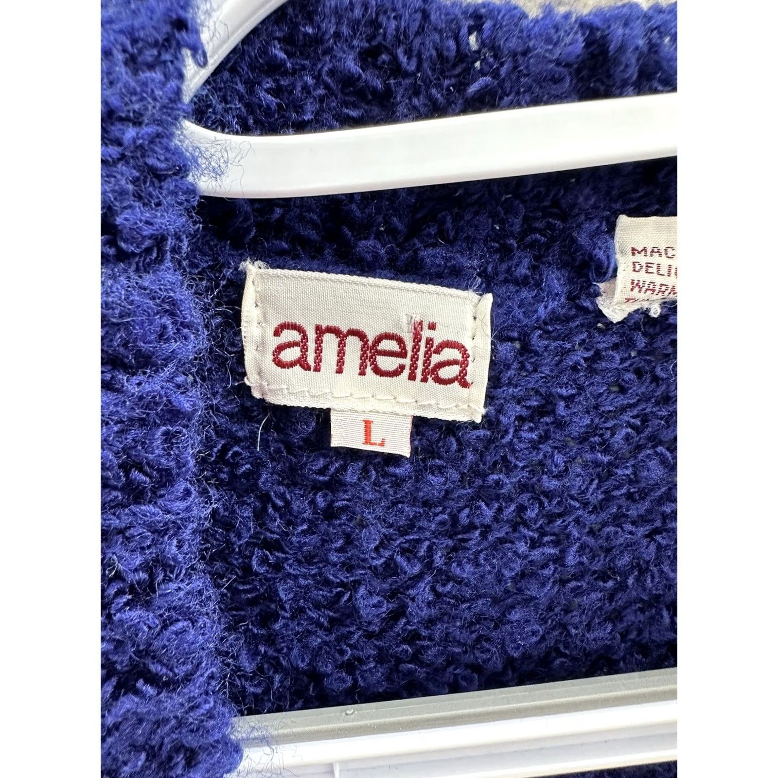 Vintage Womens Amelia Cardigan Size Large Blue Sleeveless Open Front Size L / US 10 / IT 46 - 4 Thumbnail
