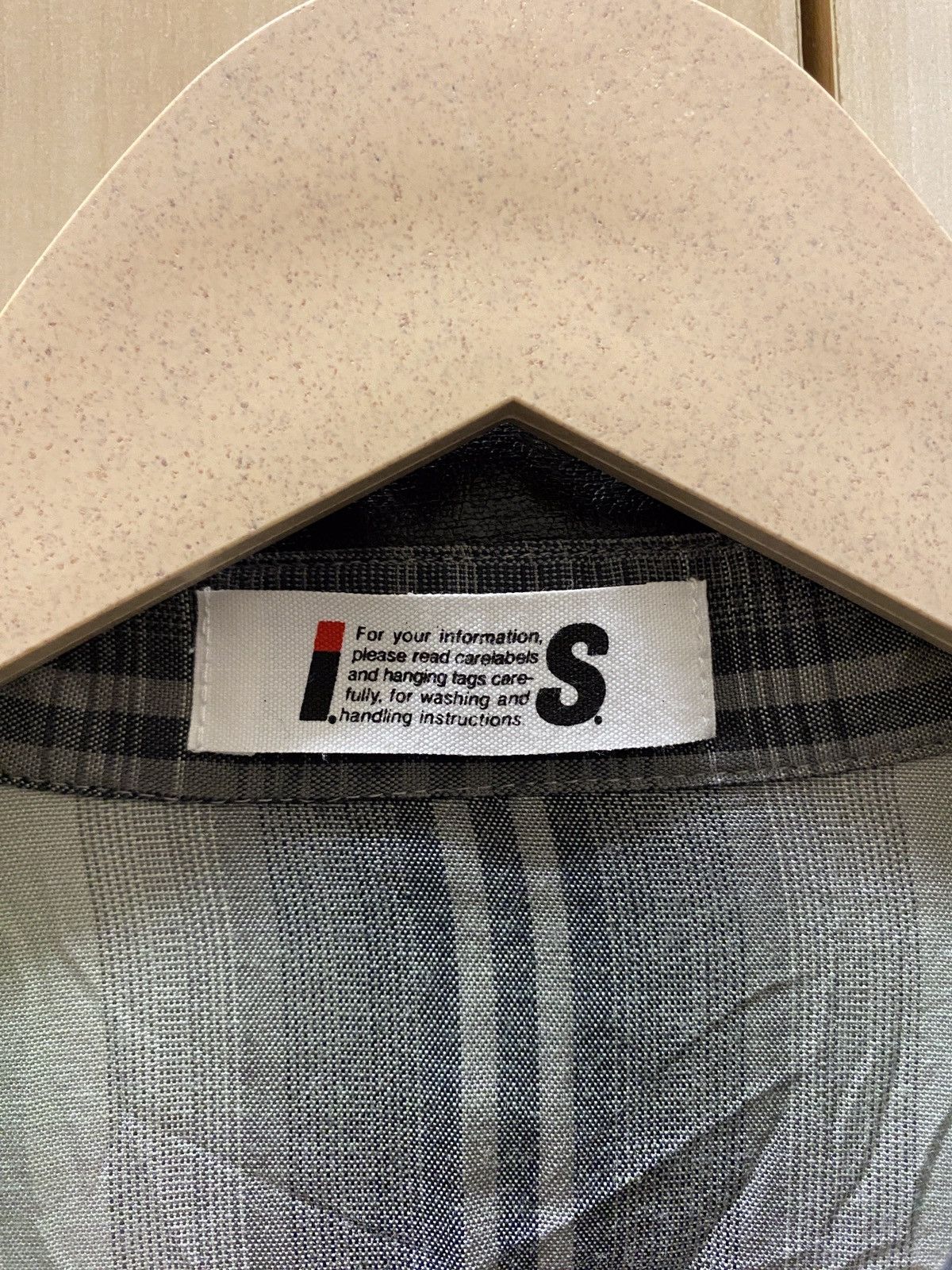 Issey Miyake × Tsumori Chisato Vintage IS Issey Miyake Sport Shadow Plaid Rayon Shirt Size US M / EU 48-50 / 2 - 10 Thumbnail