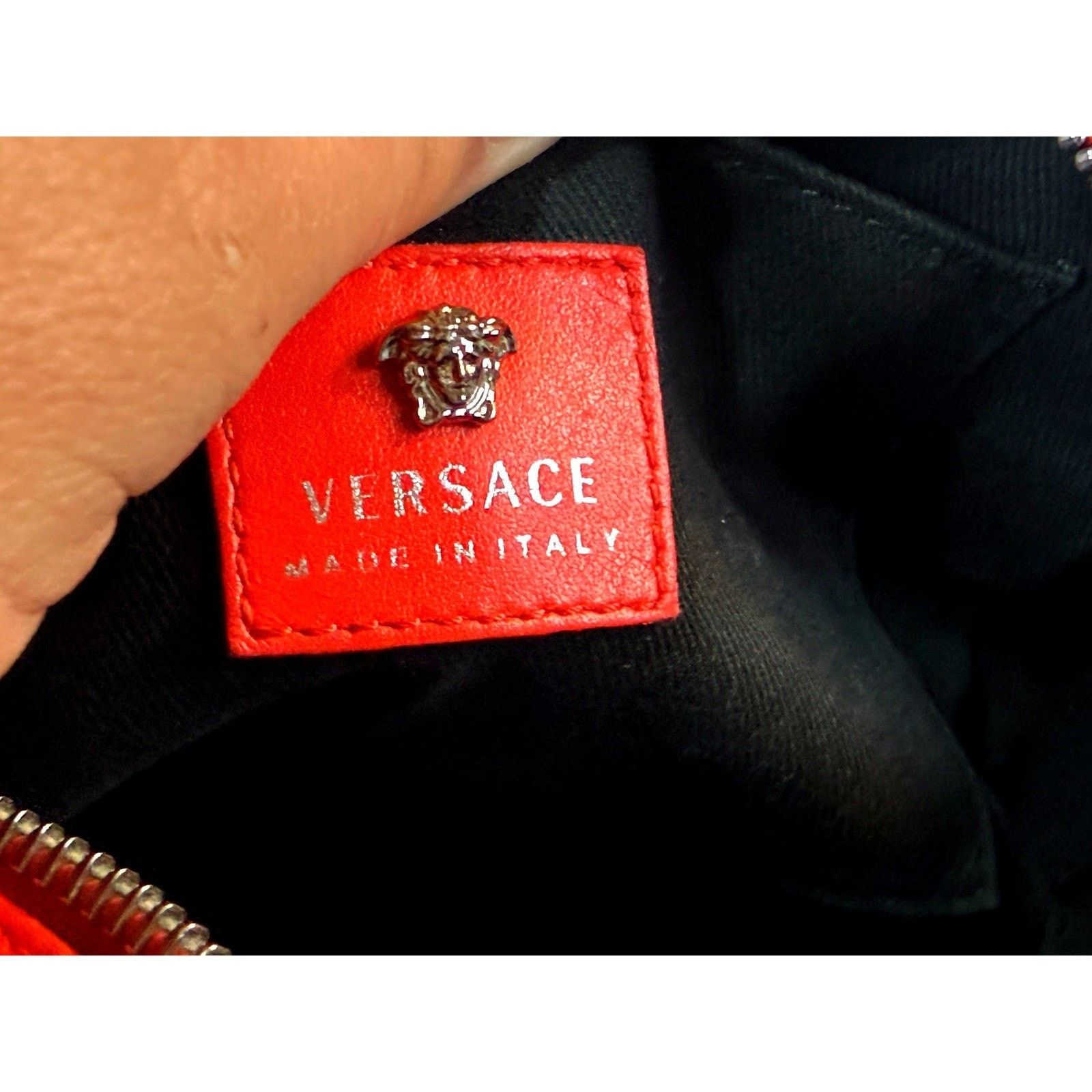 Versace Versace Medusa Red Leather Crossbody Bag Chain Strap Italy Size ONE SIZE - 7 Thumbnail